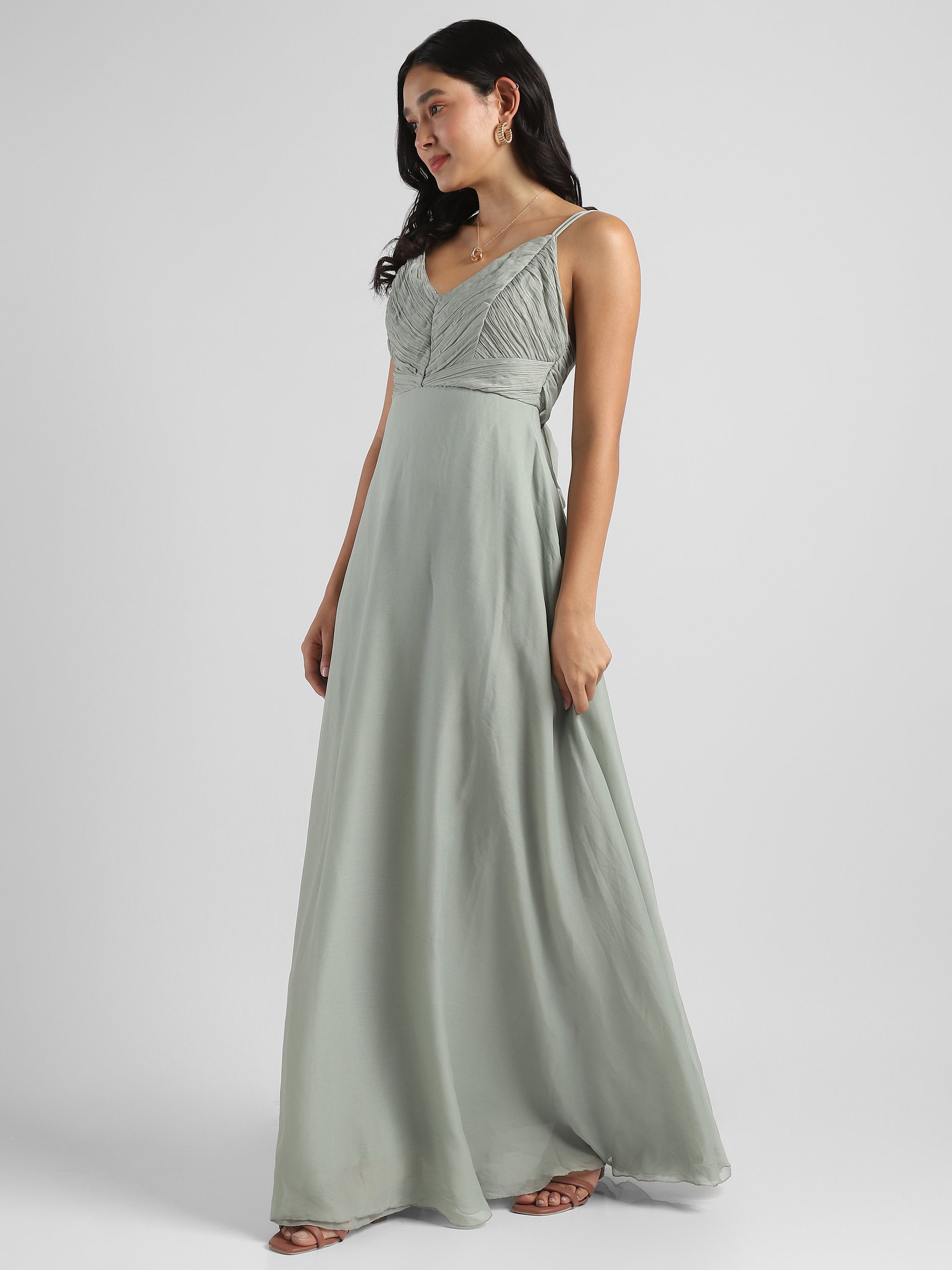 Women Green Maxi Dress