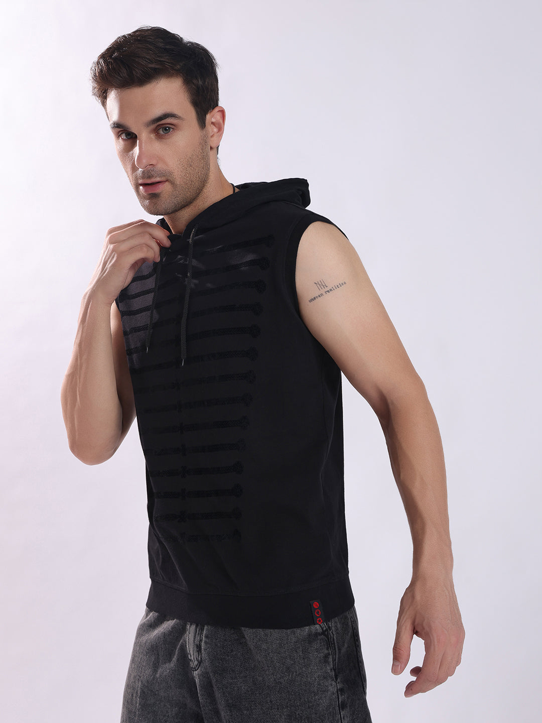 Men Black Cotton Oversized T-Shirt