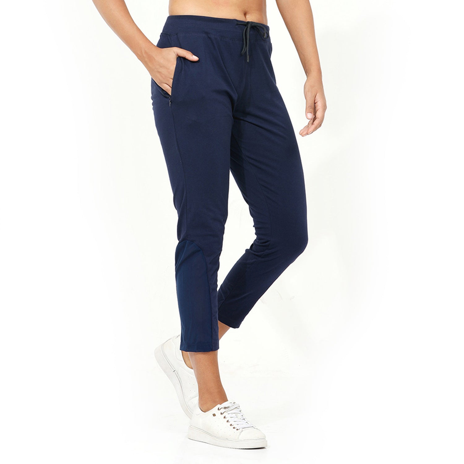 Women Navy Ankle Length Track Pant