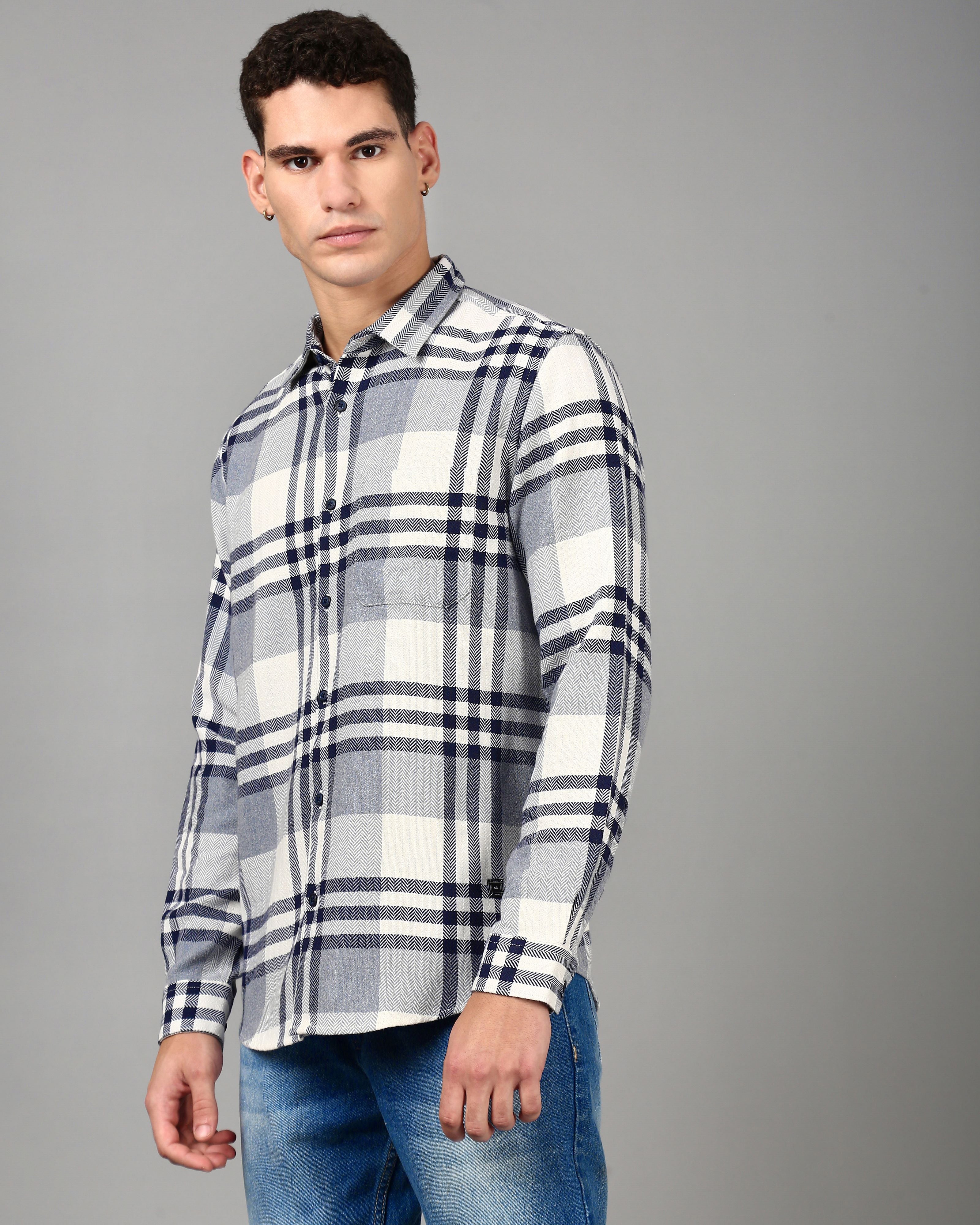 Men Grey Casual Shirt