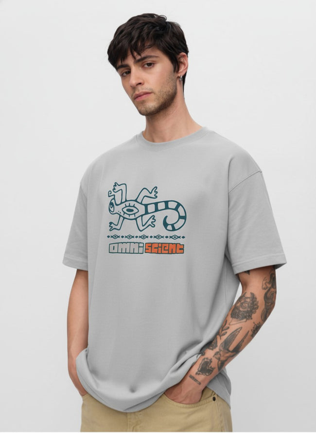 Men Oversized Cotton Tribal T-Shirt