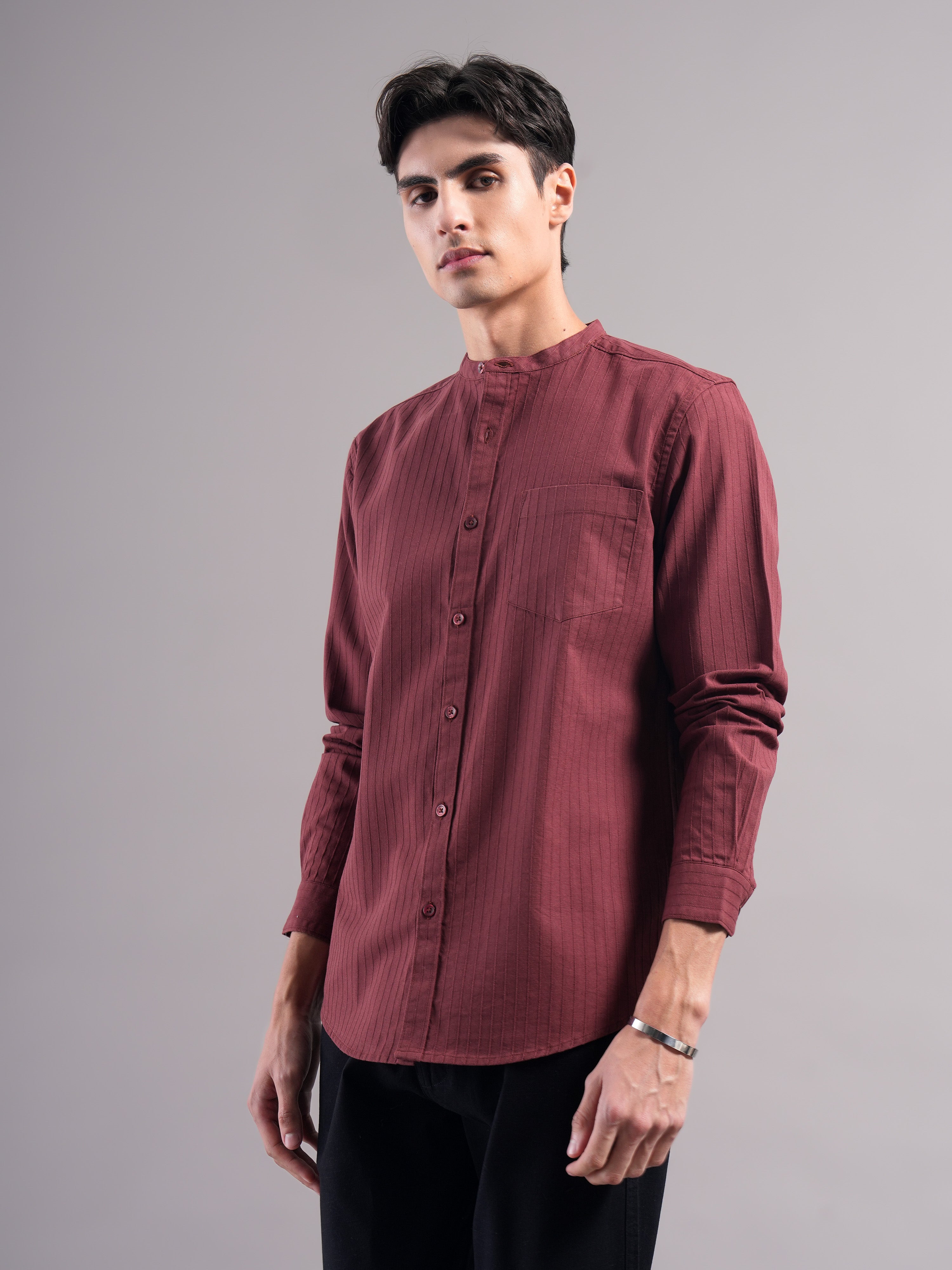 Men Cotton Striped Shirts