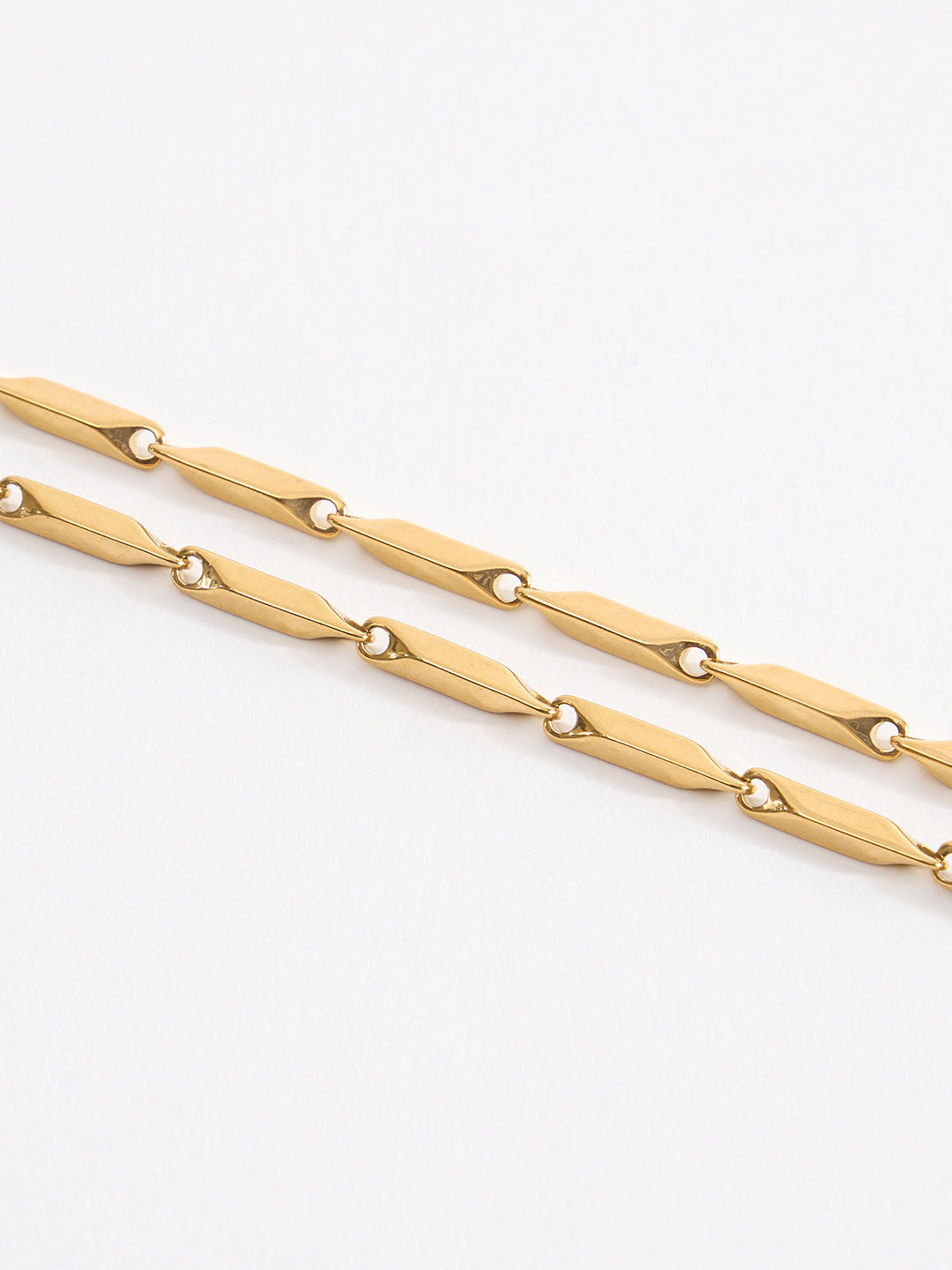 Men Trendy Rice Design Chain With Lobster Closure