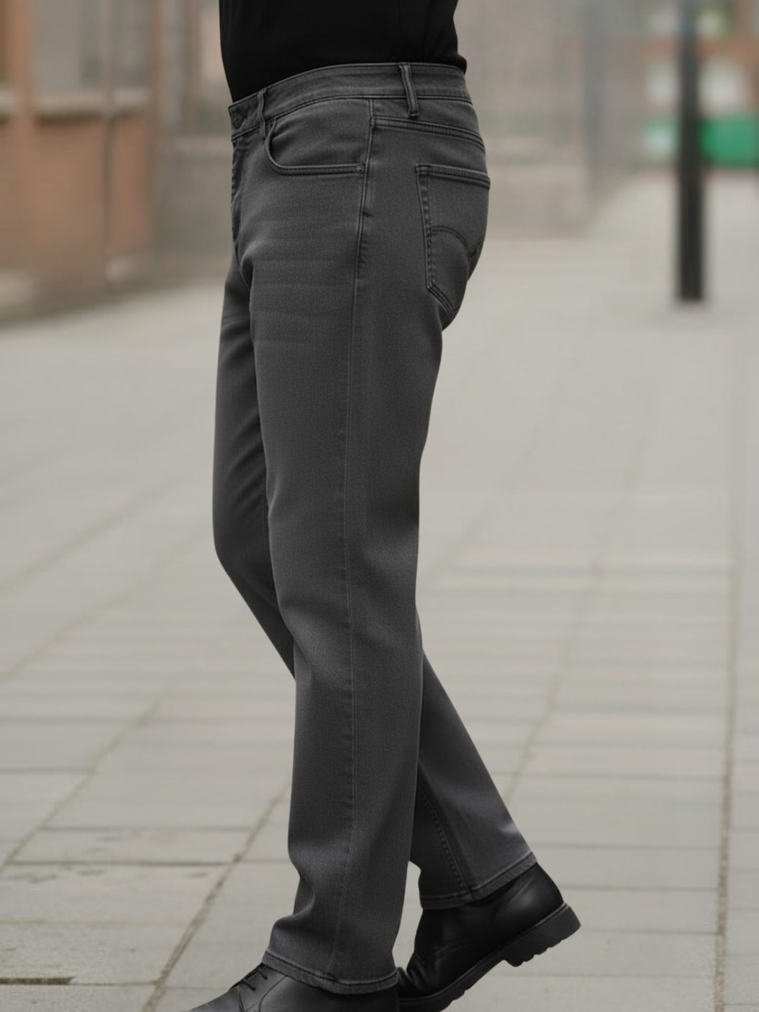 Men Grey Mid-Rise Jeans