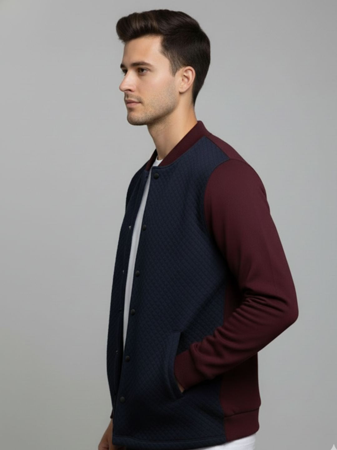 Men Colorblock Casual Jacket