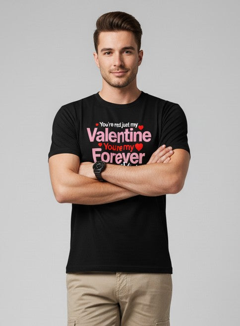 Men Printed Black Cotton Tshirt