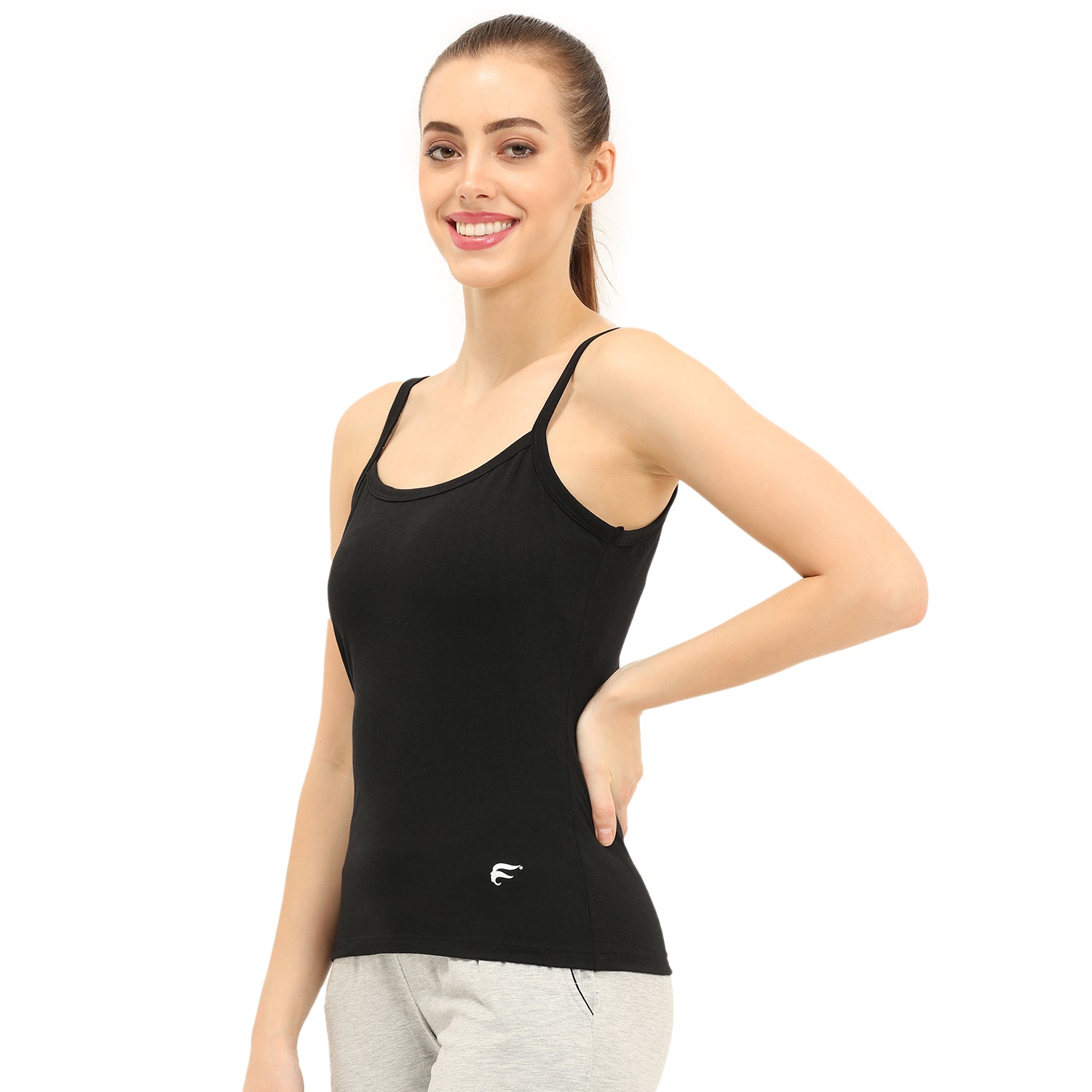 Regular Fit Round Neck Short Length Basic Camisole