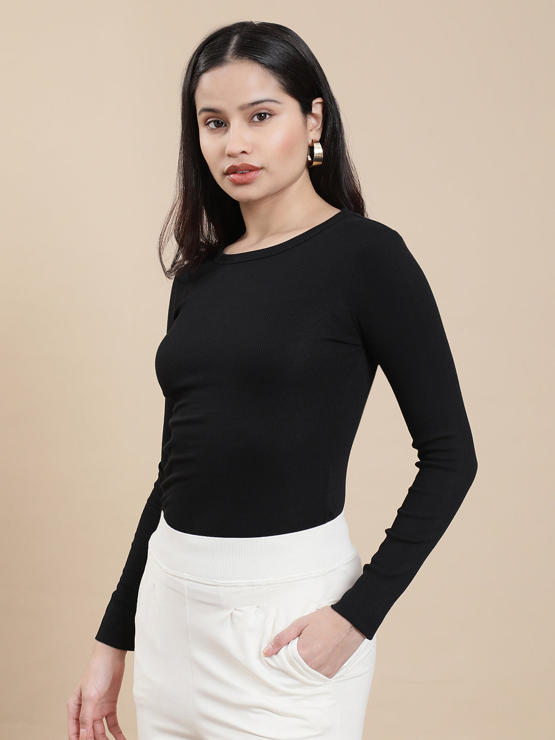 Women Black Casual Top