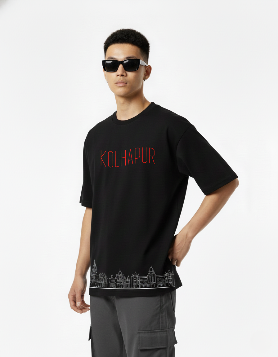 Men Printed Cotton Oversized T-Shirt