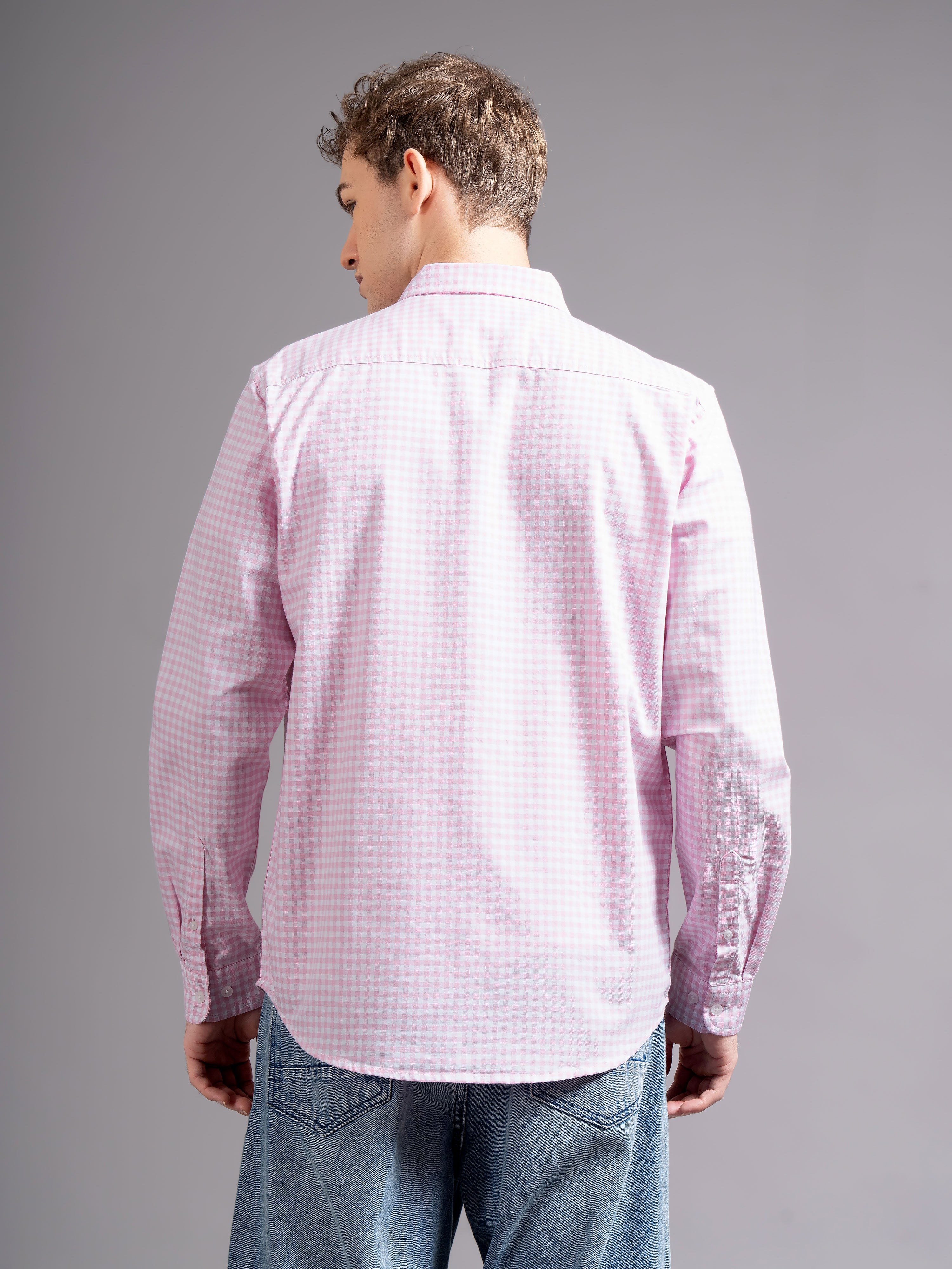Men Pink Oxford Shirt