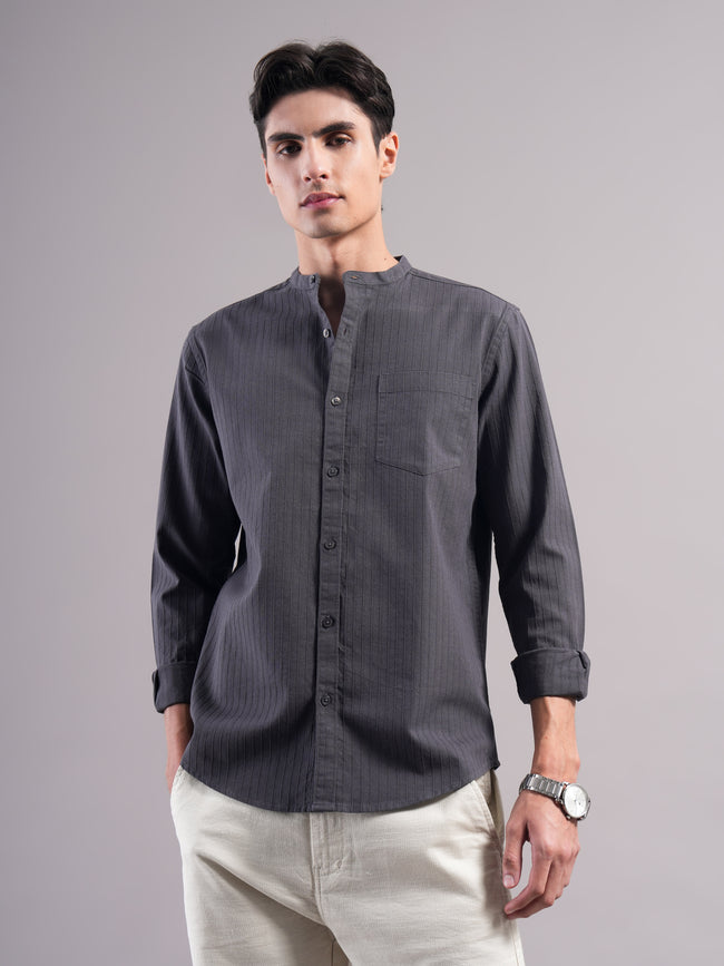 Men Cotton Striped Shirts