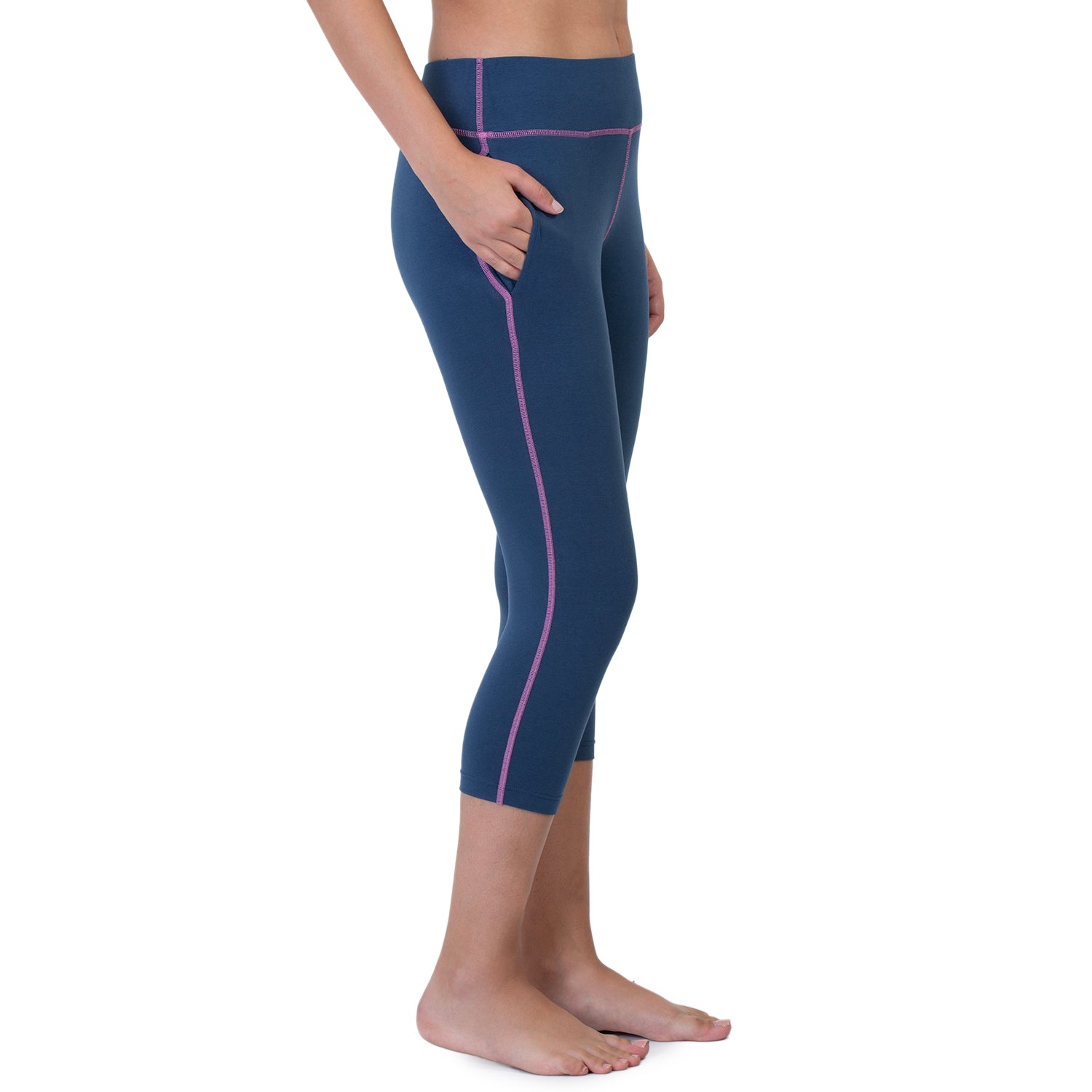 Women Blue 3/4th Length Capri