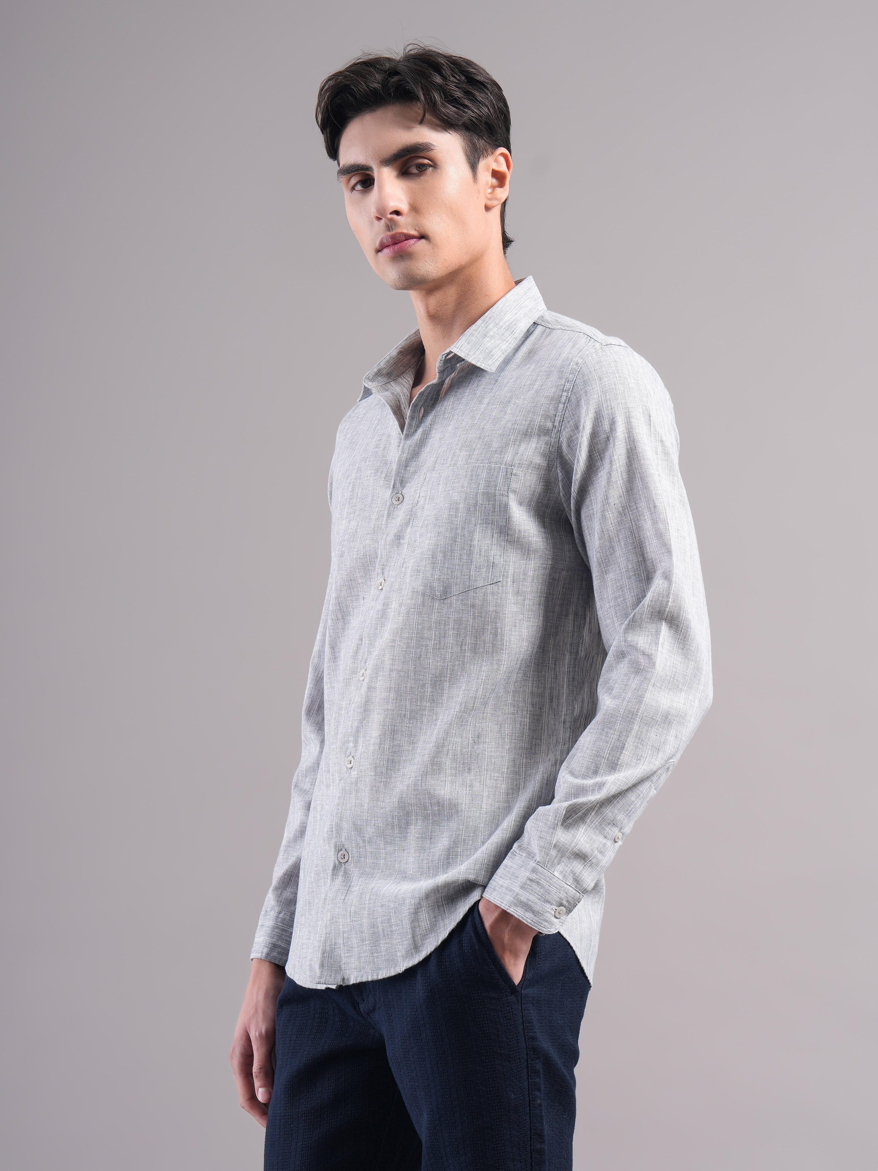 Men Polycotton Striped Shirts