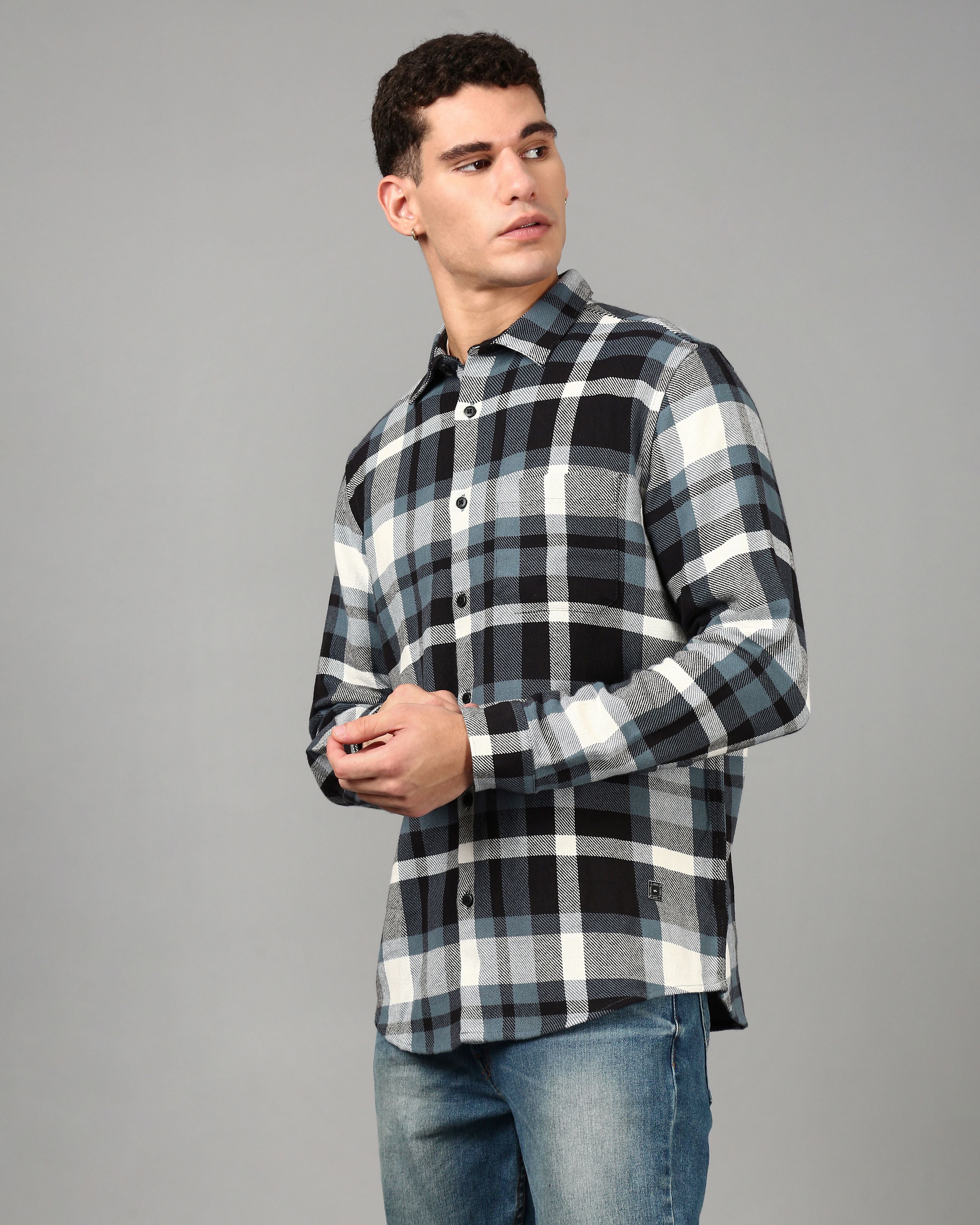 Men Blue Casual Shirt