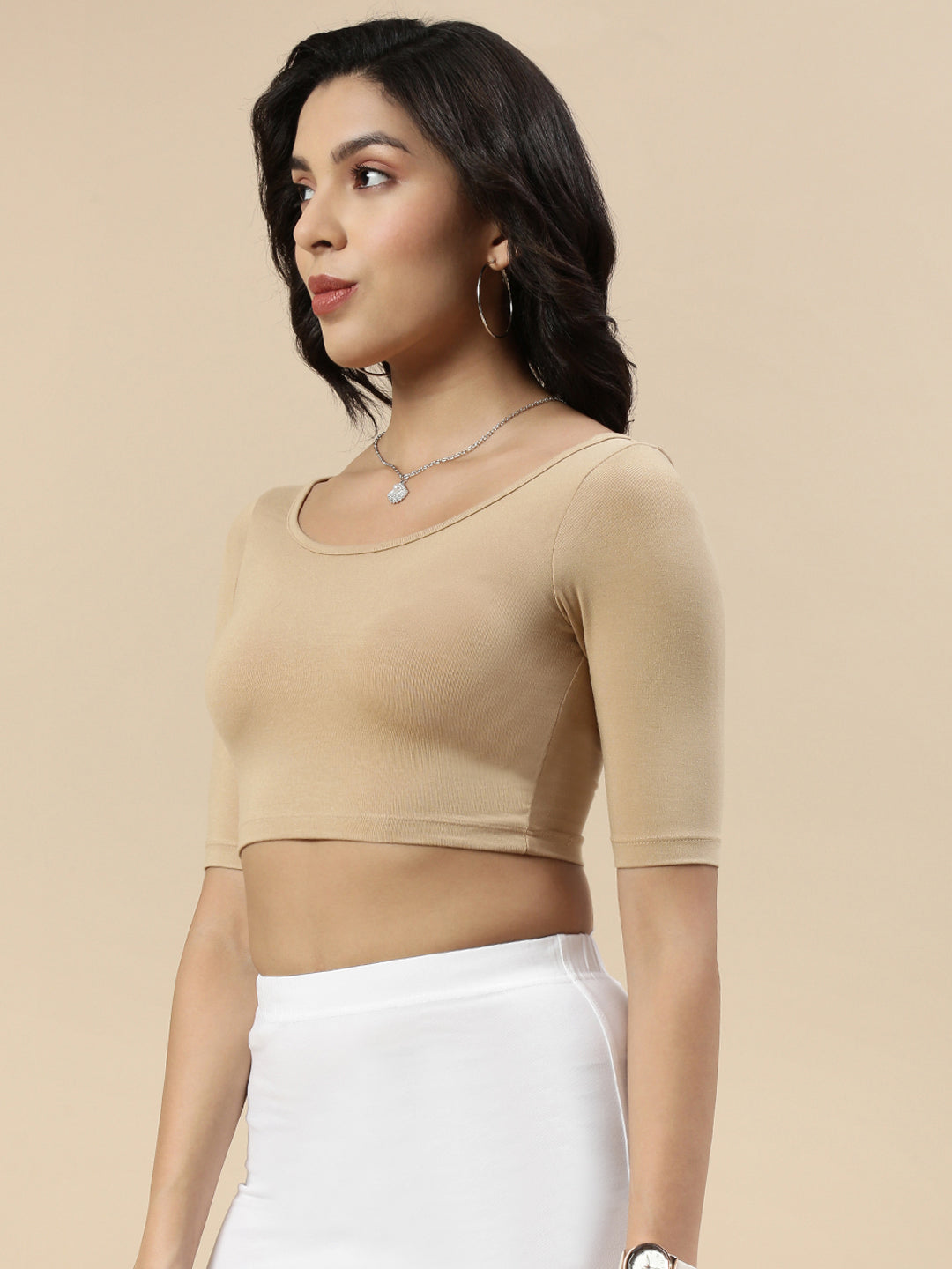 Women Beige Casual Top