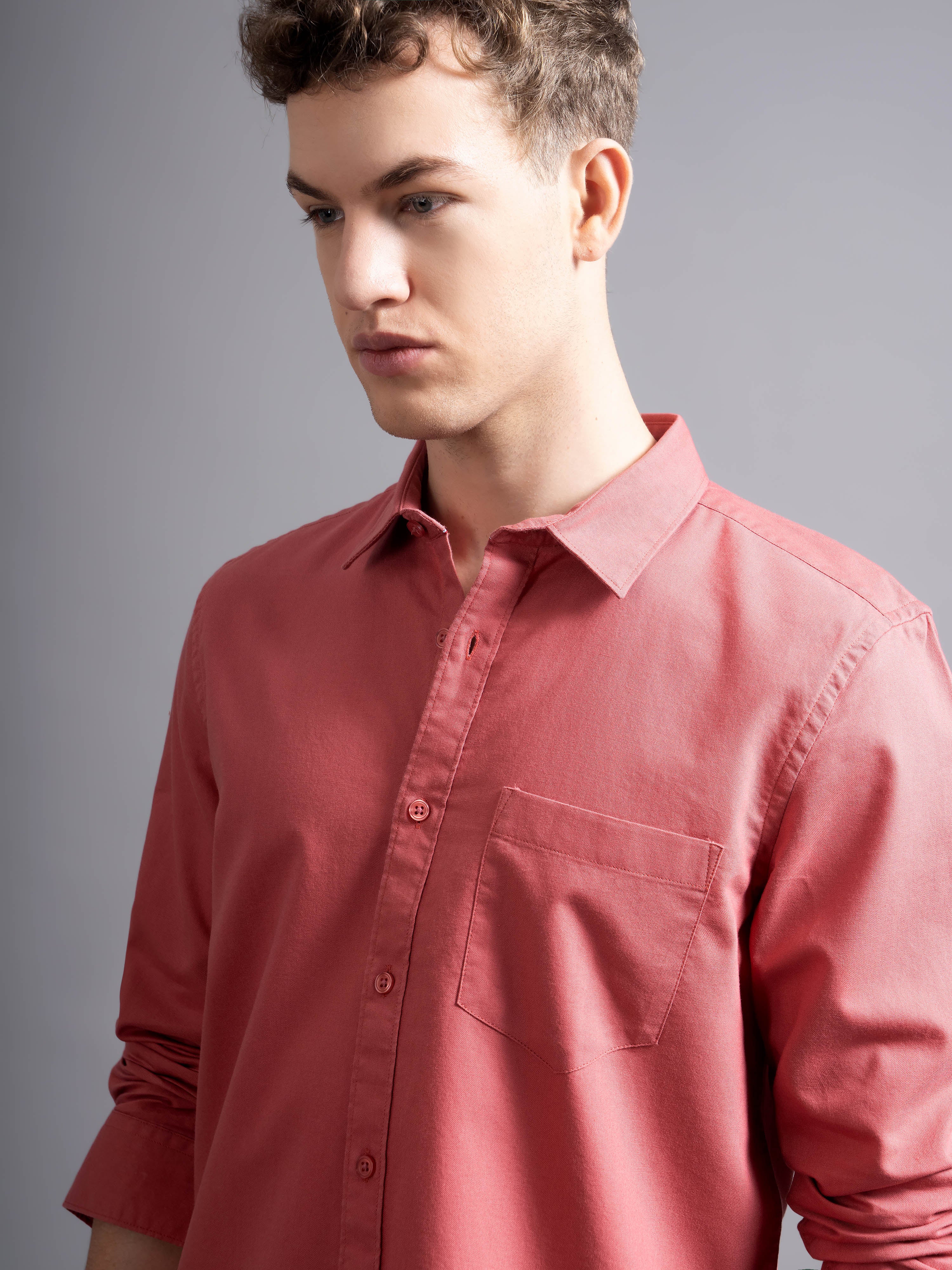Men Pink Casual Shirt