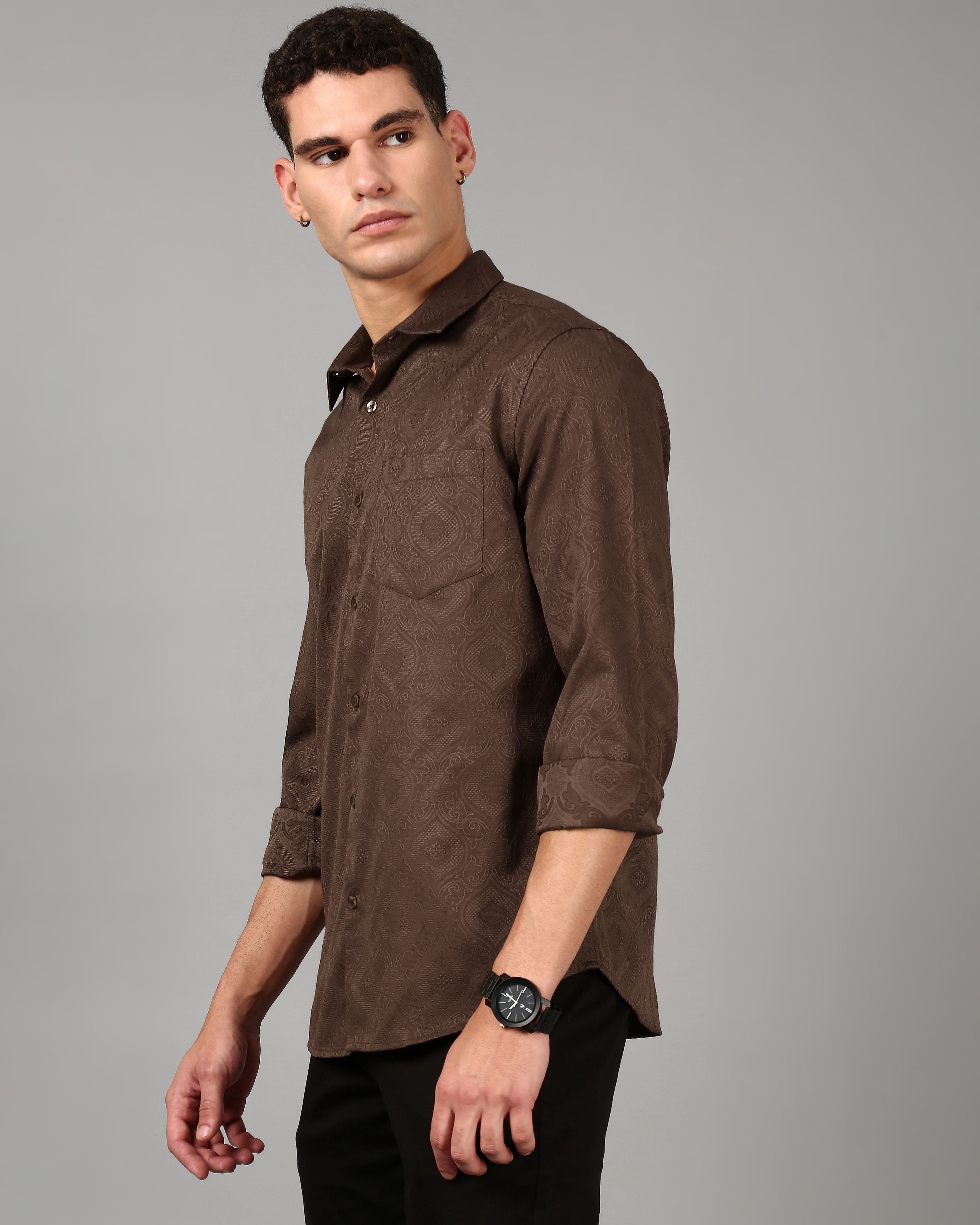 Men Brown Casual Shirt