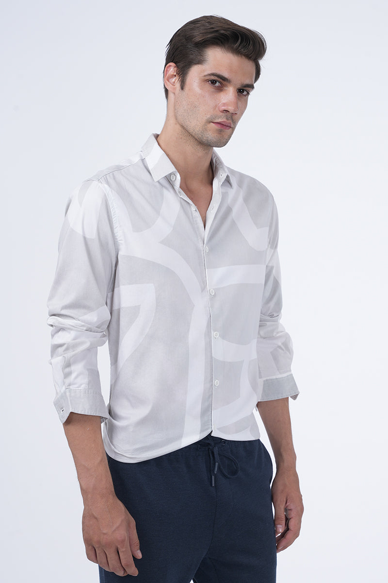 Men Fine Cotton Printed Shirt