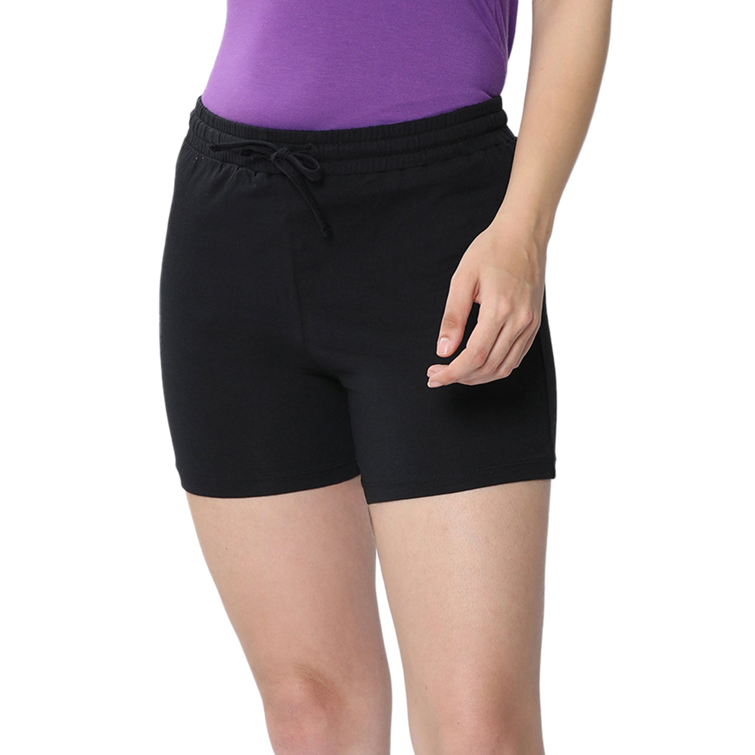 Women Black Hot Shorts