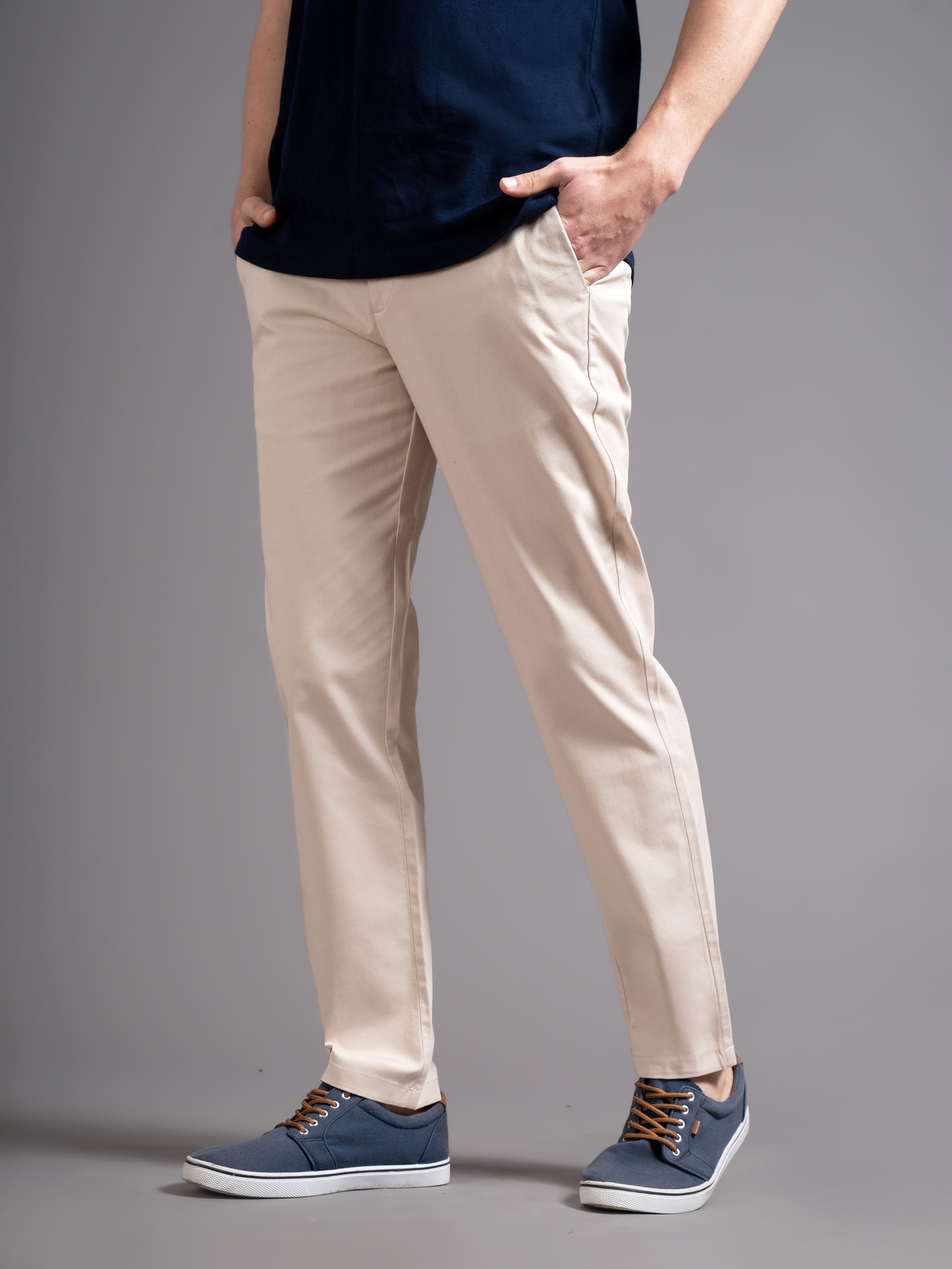 Men cream Smart Slim Fit Chinos