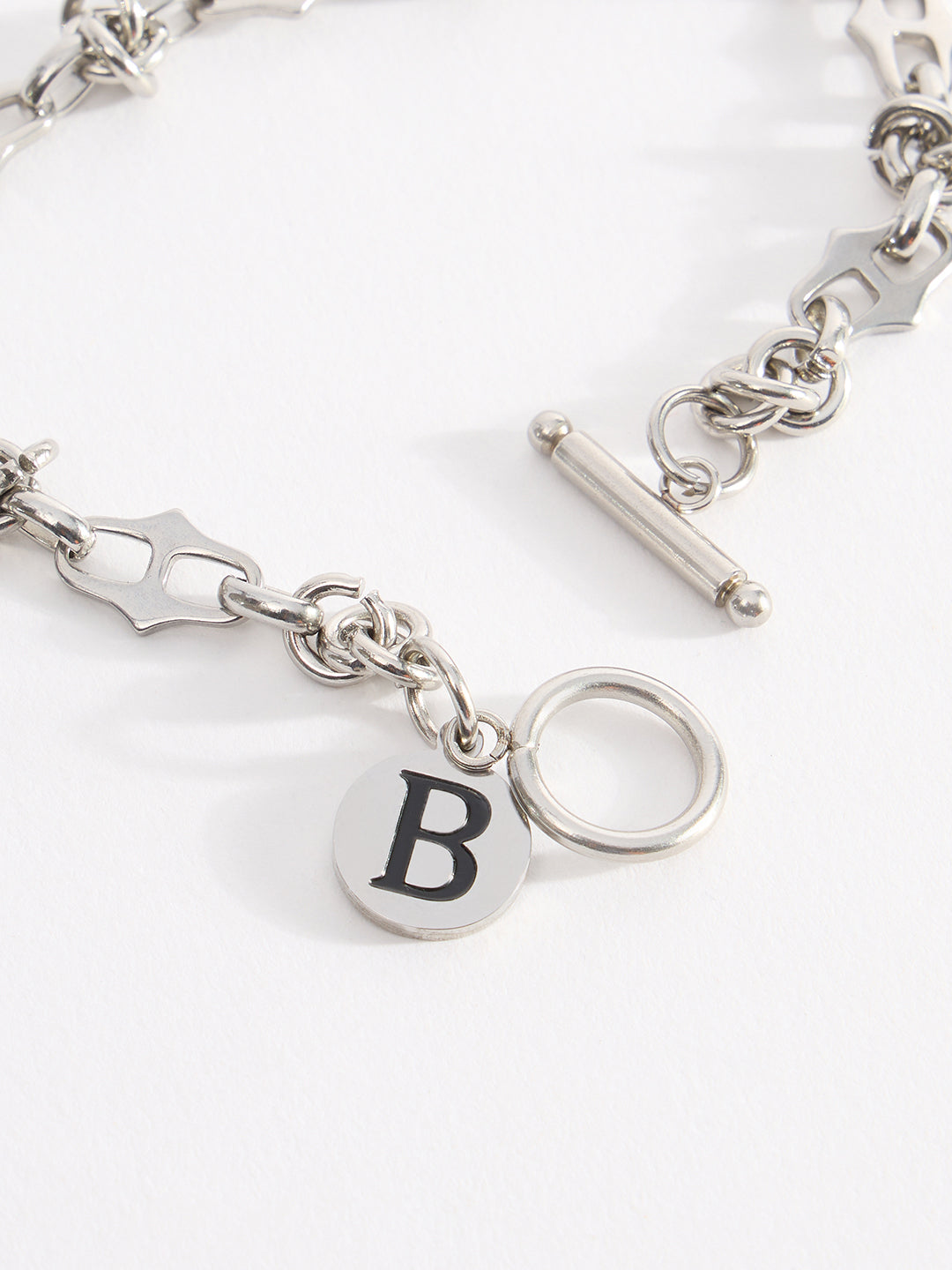 Men Stainless Steel Braclet With Toggle Clasp Closure