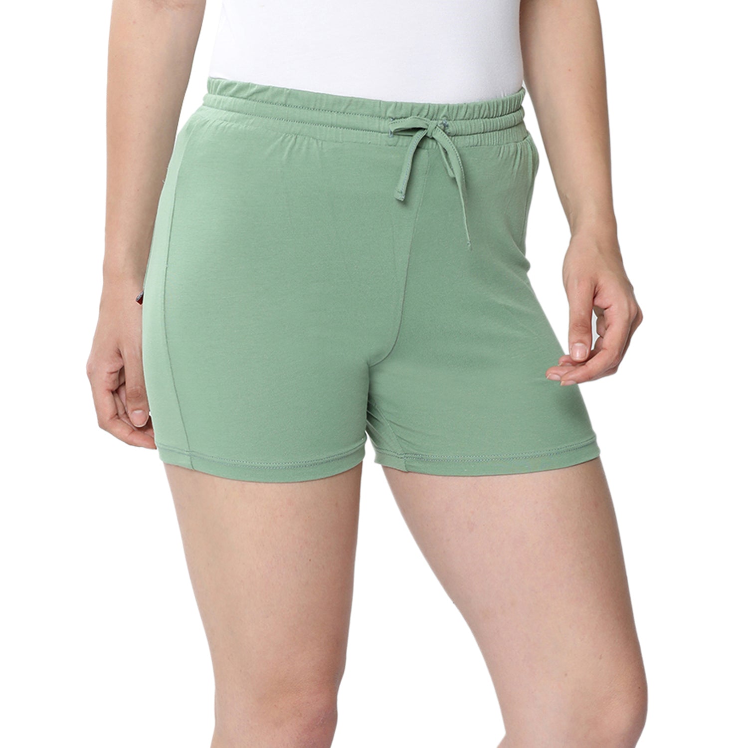 Women Green Hot Shorts
