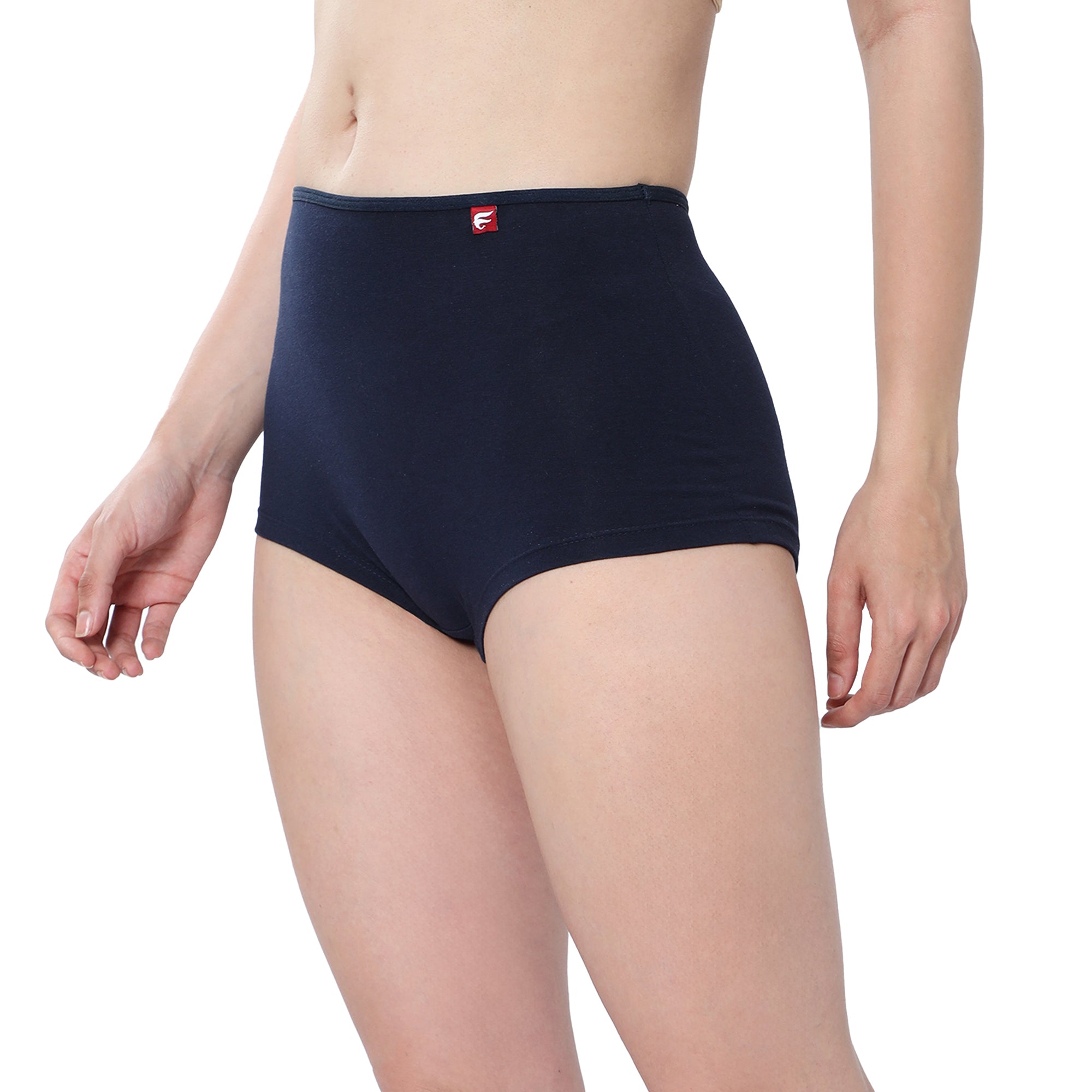 Women Navy Midrise Comfort Boyshorts
