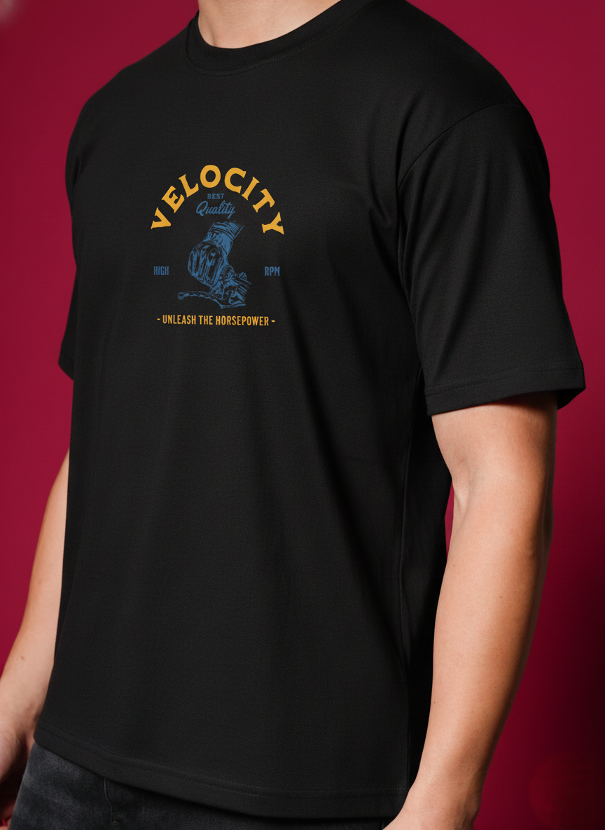 Men Round Neck Cotton T-Shirt