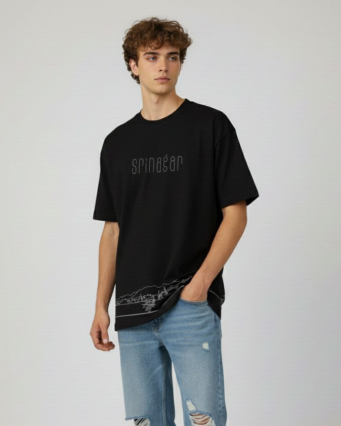 Men Printed Cotton Oversized T-Shirt