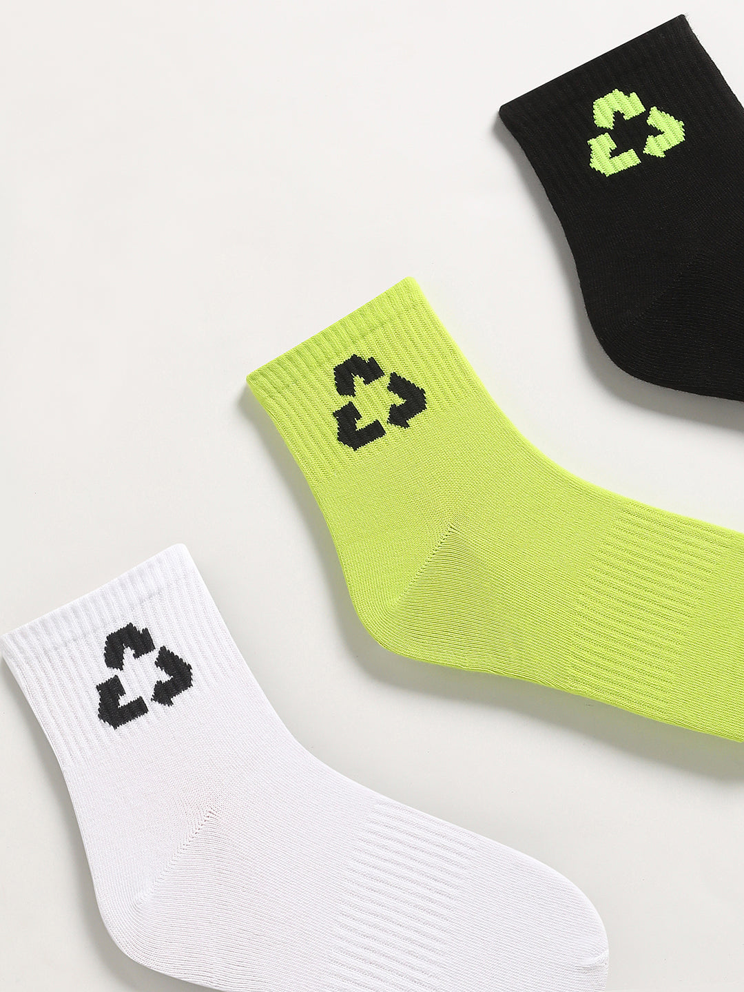 Men Pack of 3 Printed Above Ankle Length Socks
