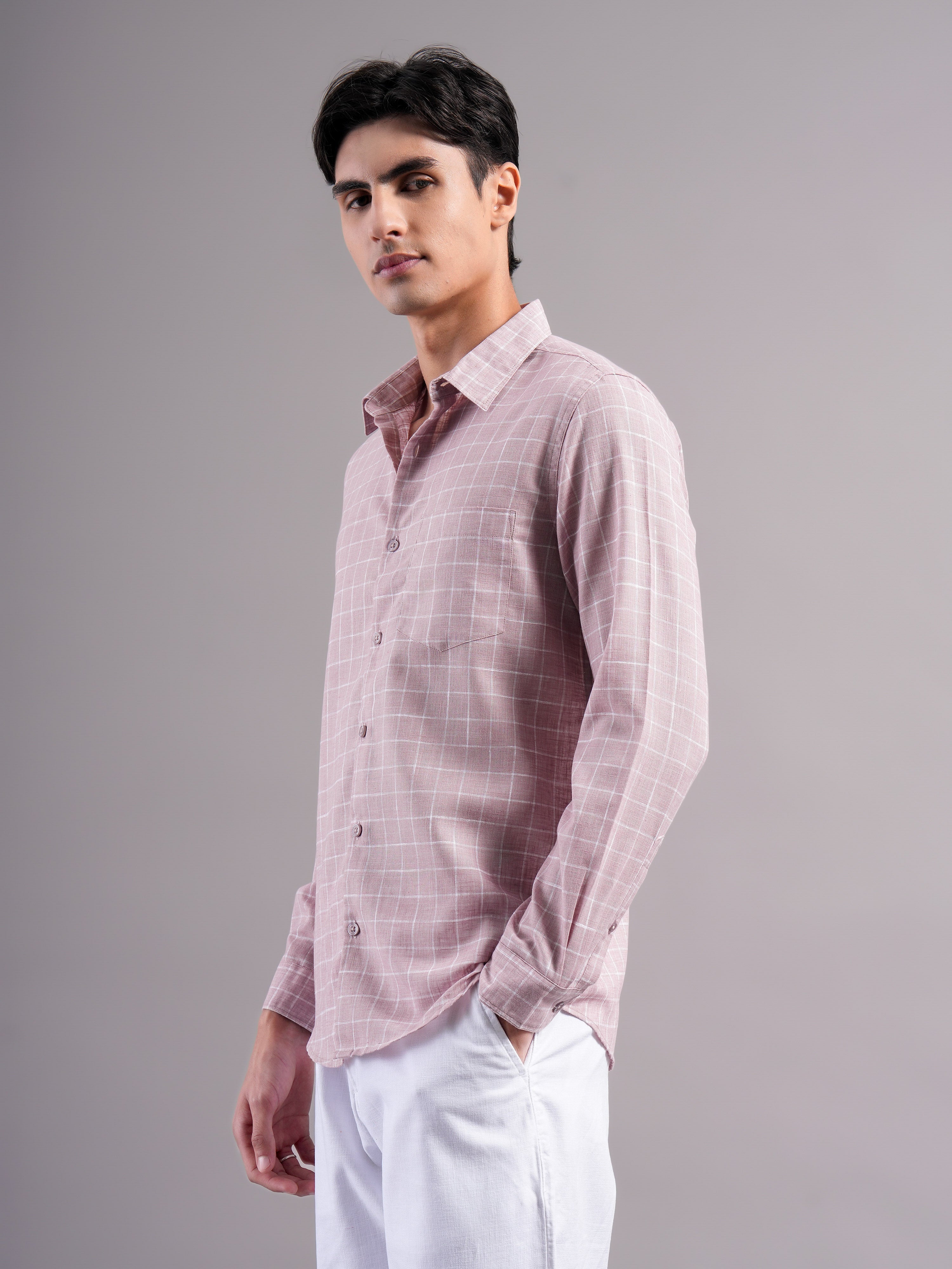 Men Polycotton Checked Shirts