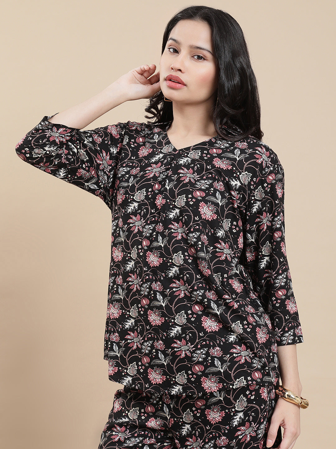 Women Black Festive Top