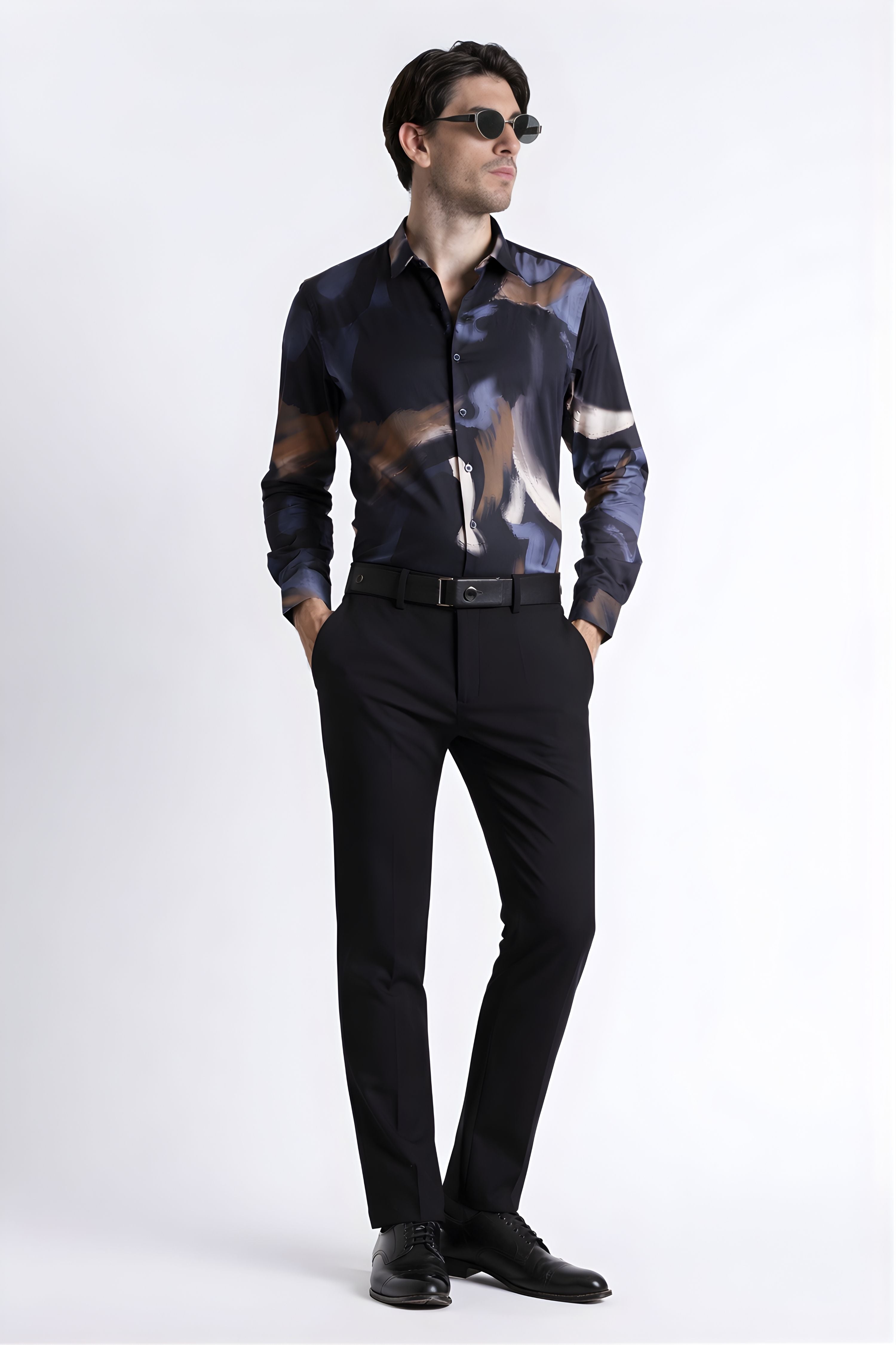 Men Refined Floral Digital Print Shirt