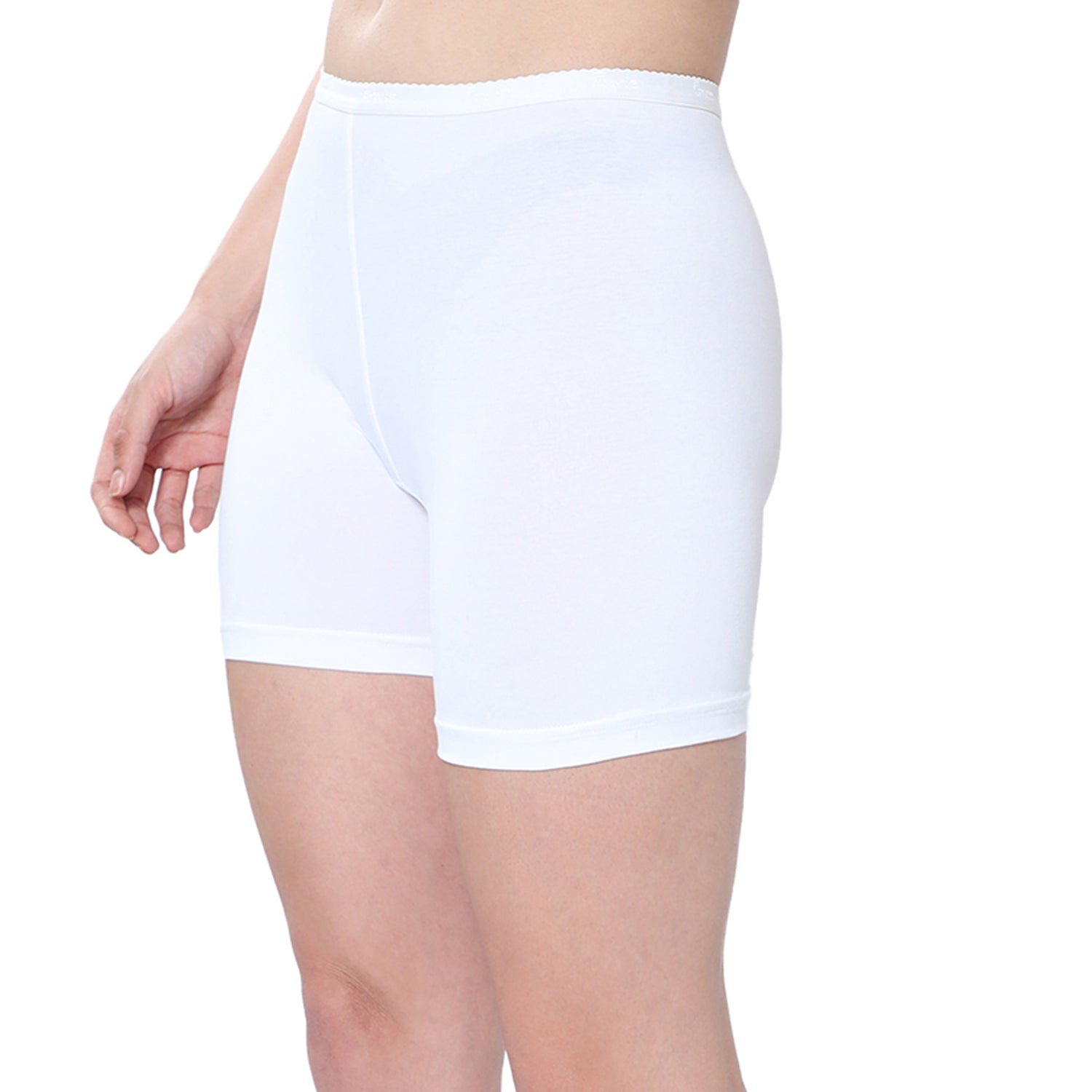 Women White Cycling Shorts