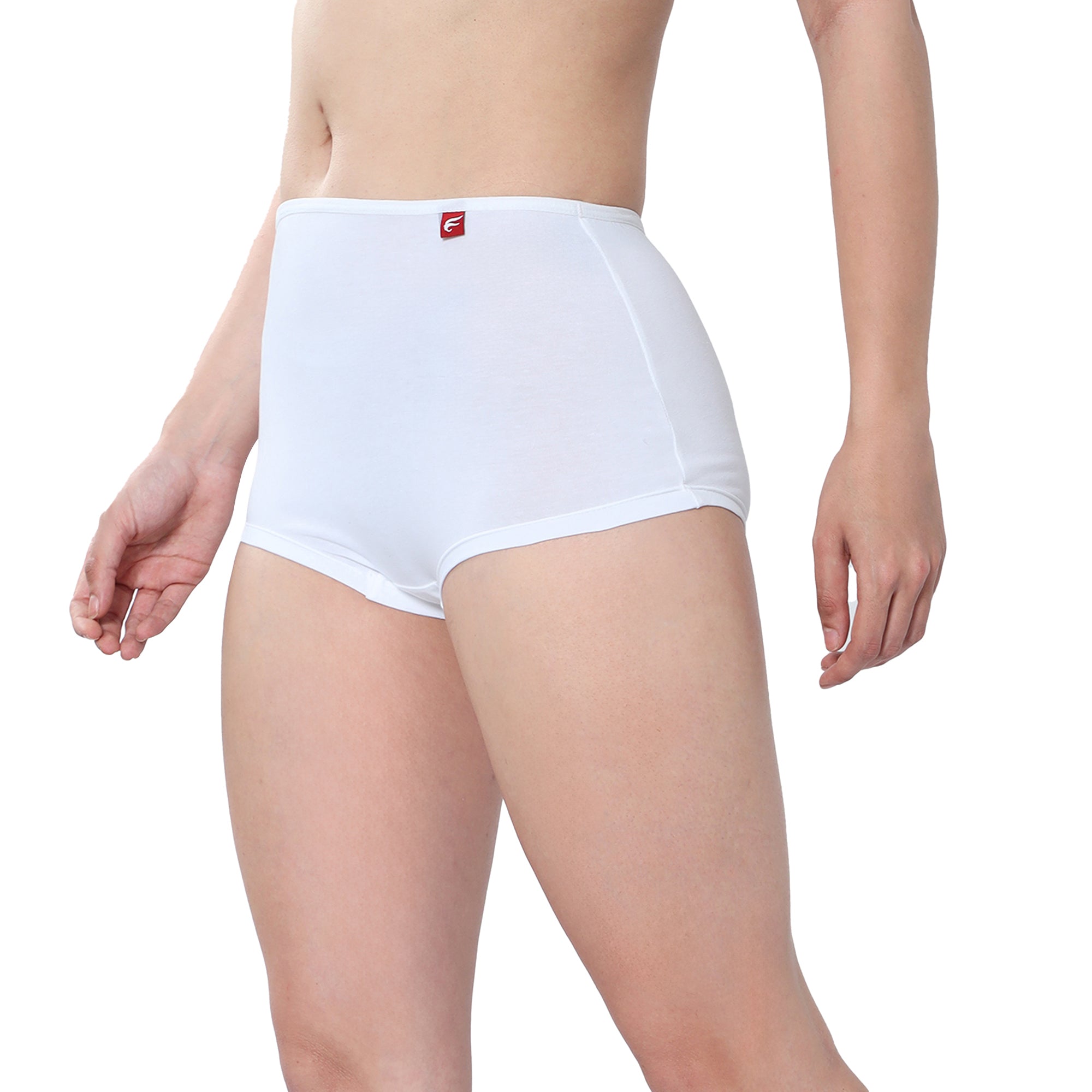 Women White Midrise Comfort Boyshorts