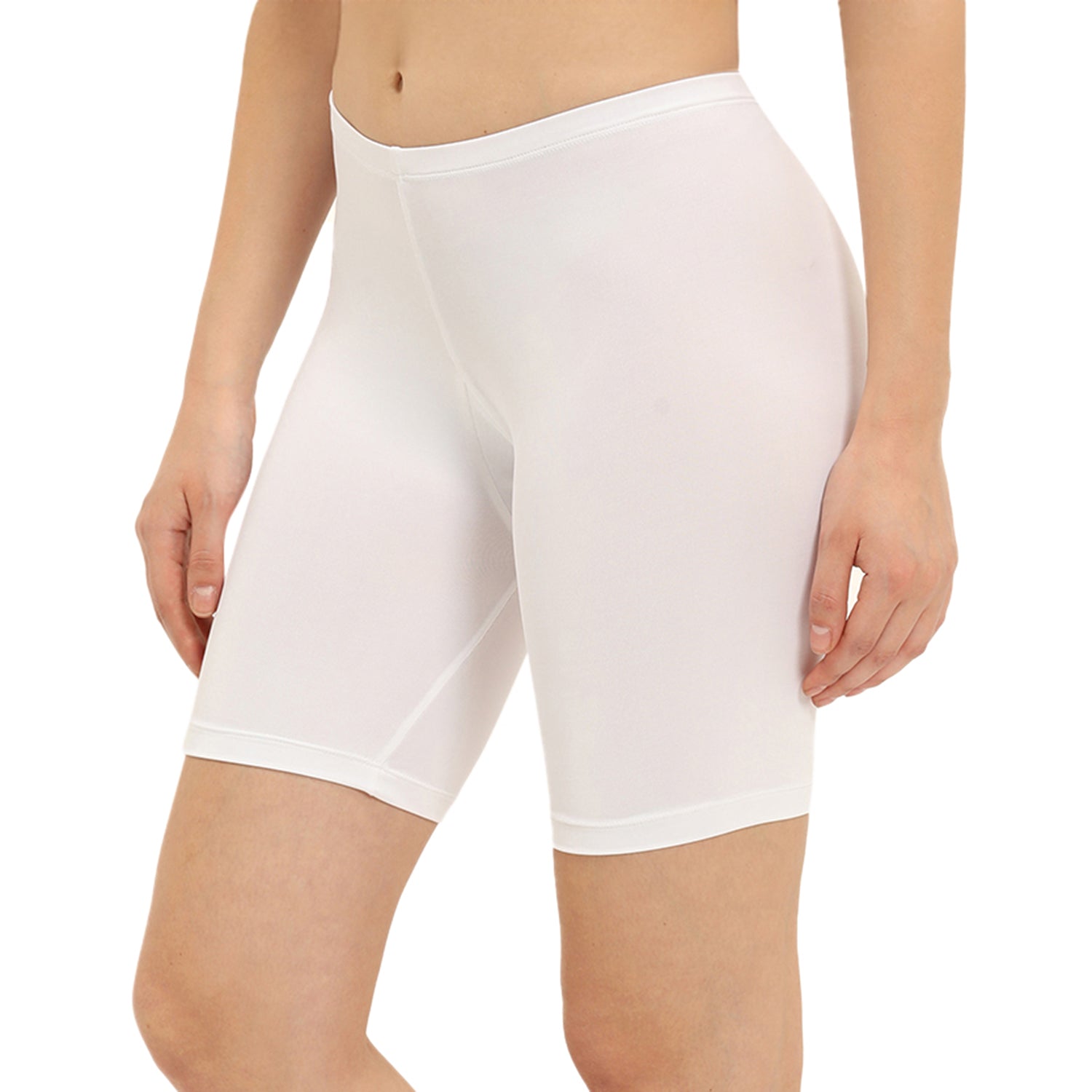 Women White Cycling Shorts
