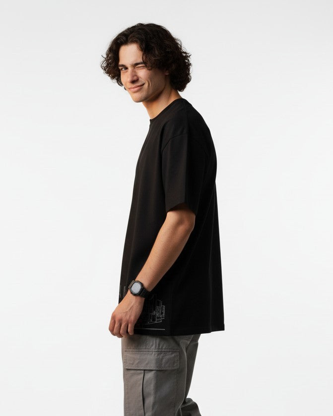 Men Printed Cotton Oversized T-Shirt