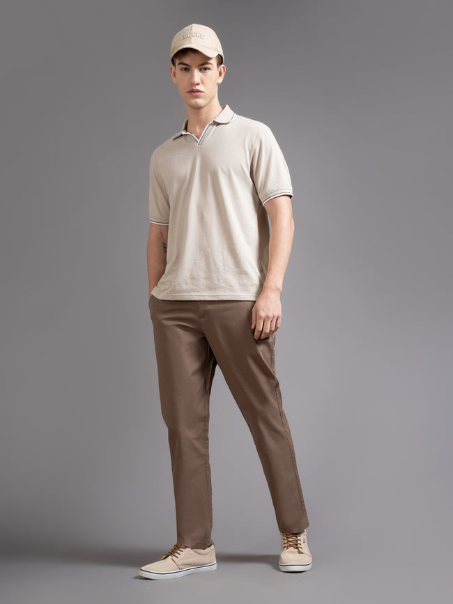 Men Brown Smart Slim Fit Chinos