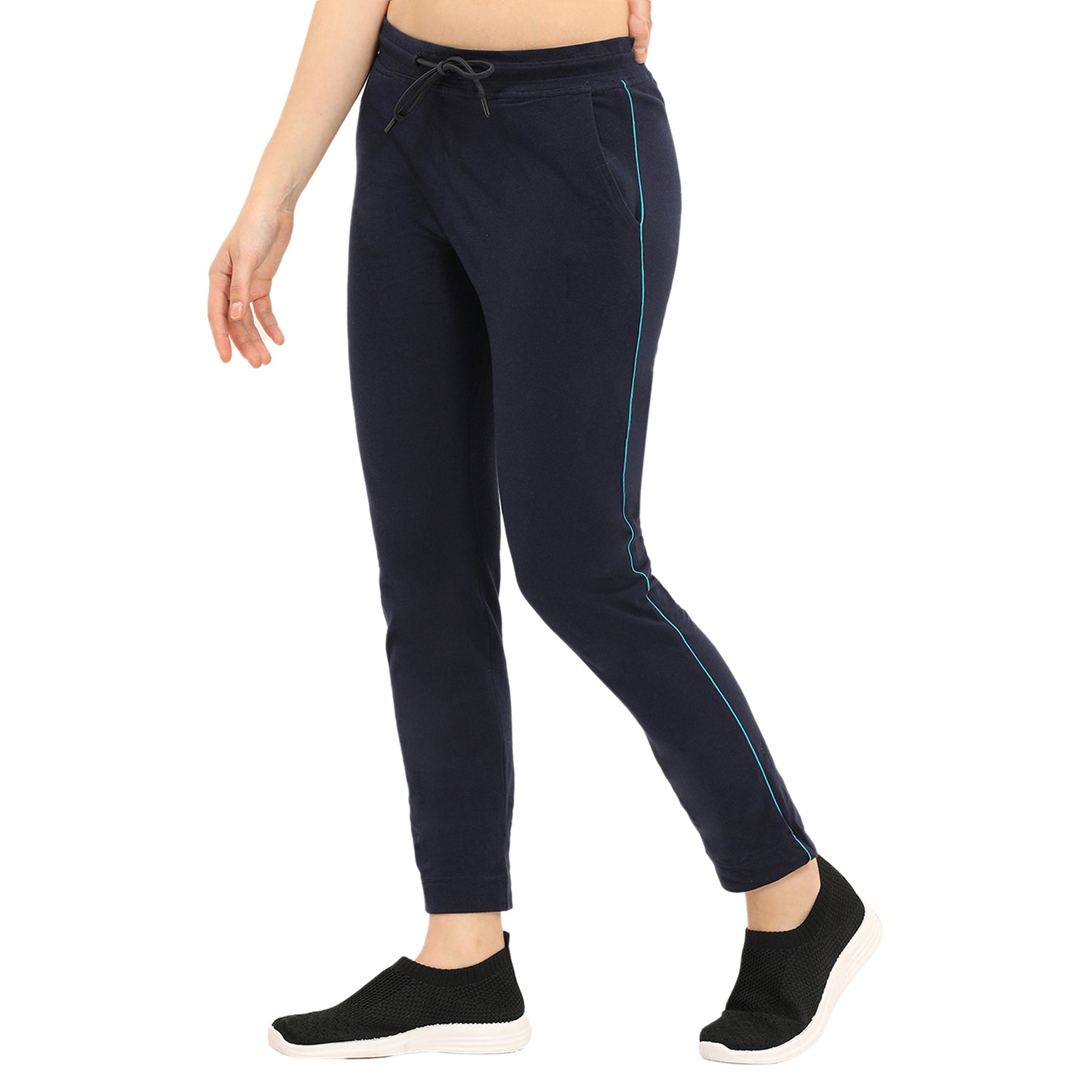 Women Navy Casual Sports Lower Wear Pants