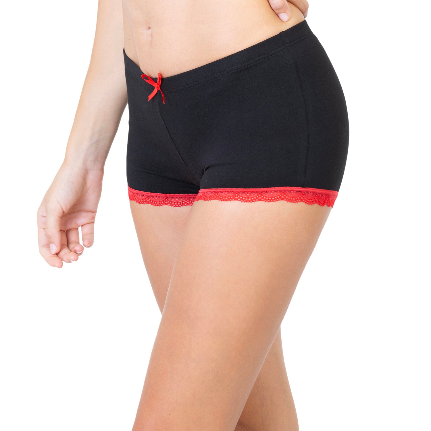 Women Black Dualtone Lace Micro Mini