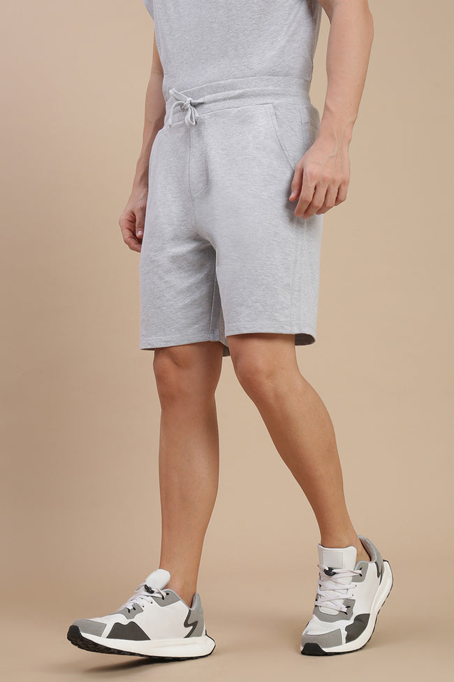 Men Grey Basic Shorts