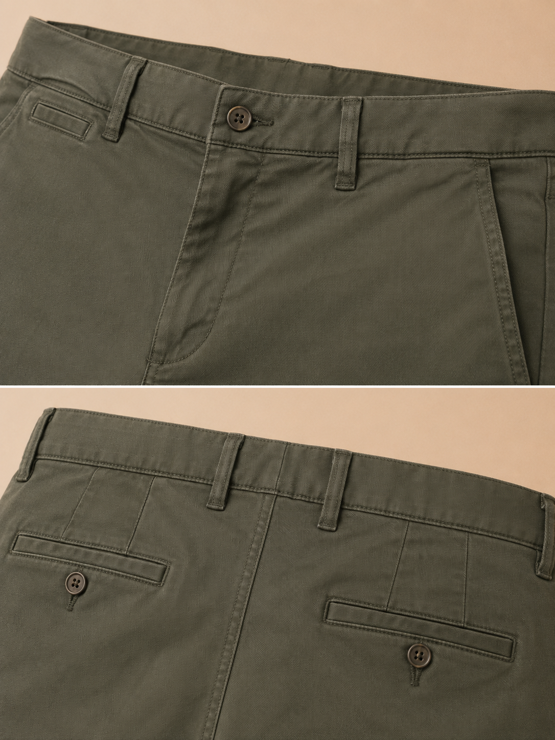 Men Olive Tailored Stretchable Chinos