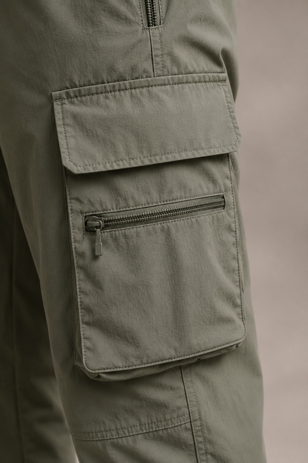 Men Olive Utility Cargo Joggers