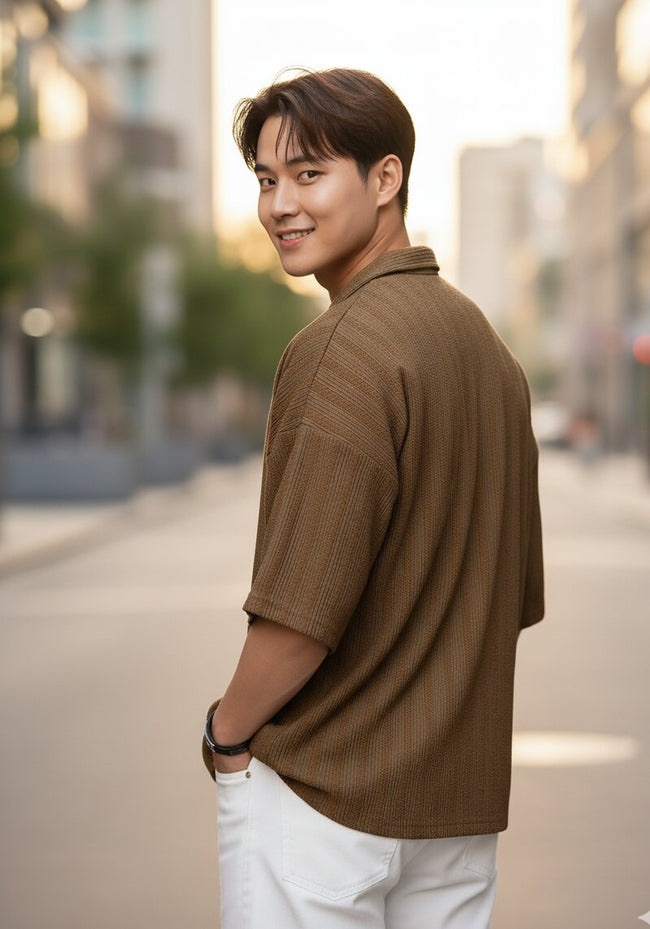 Men Beige Casual Shirt