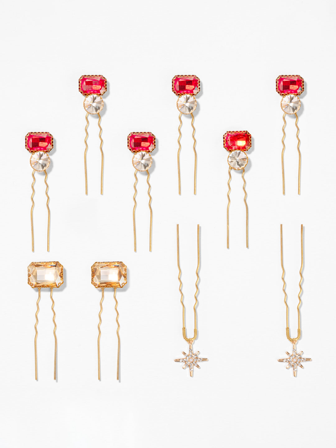 Multi Crystal Pins - Set of 6