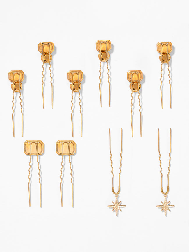 Multi Crystal Pins - Set of 6