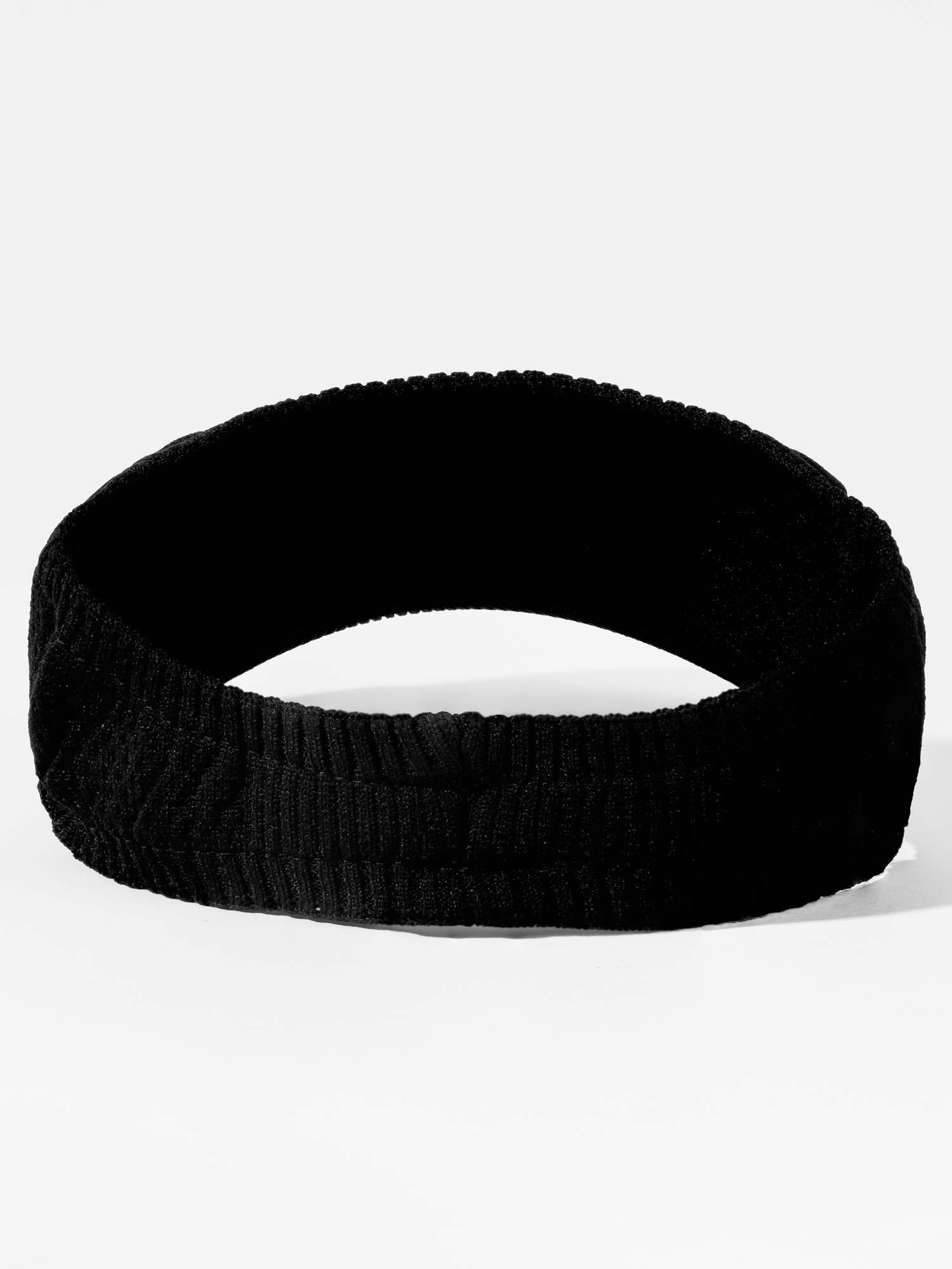 Black Ribbed Sun Visor Cap
