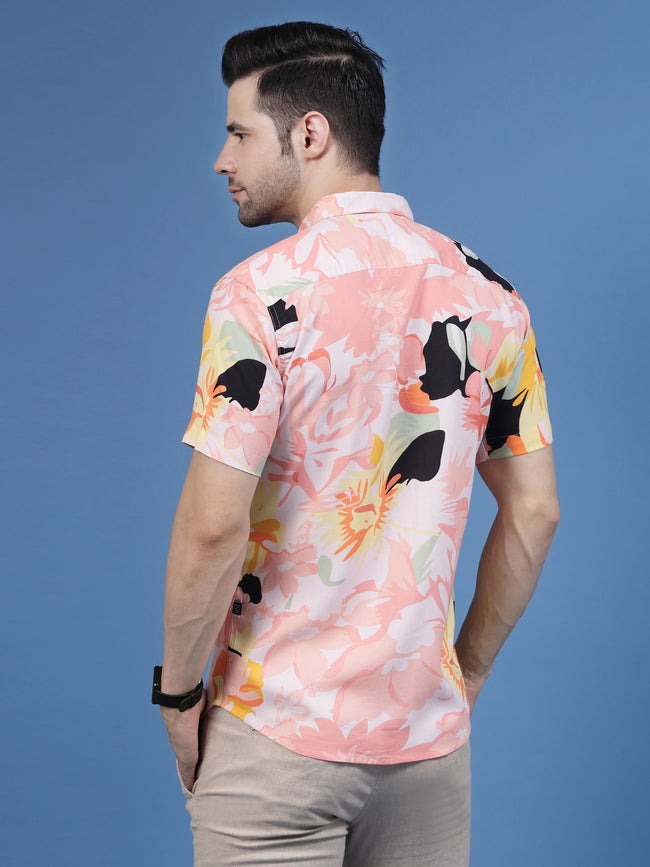 Men Color Mosaic Rayon Shirt