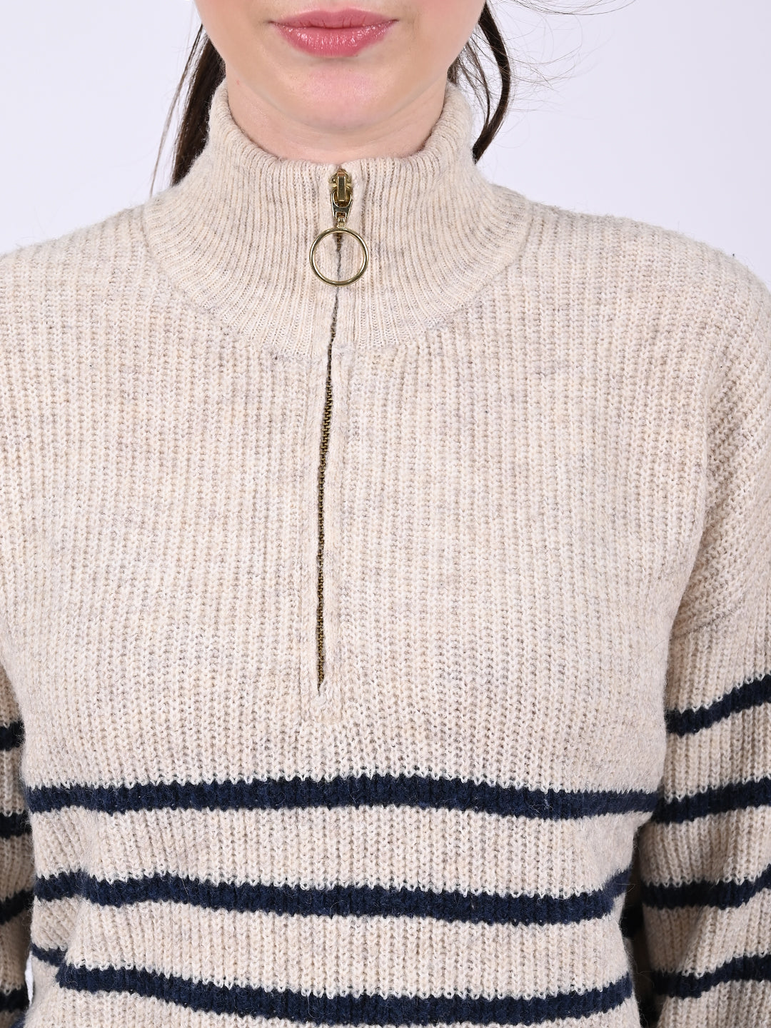 Women Green Oversized Stripe