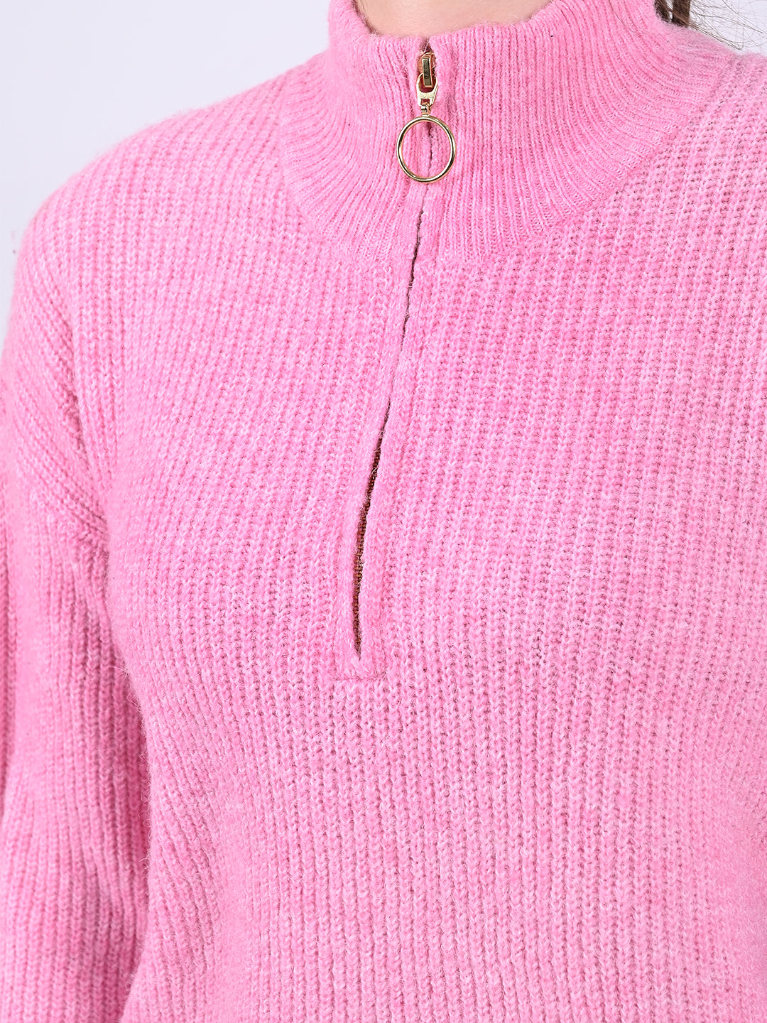 Women Pink Oversized Stripe